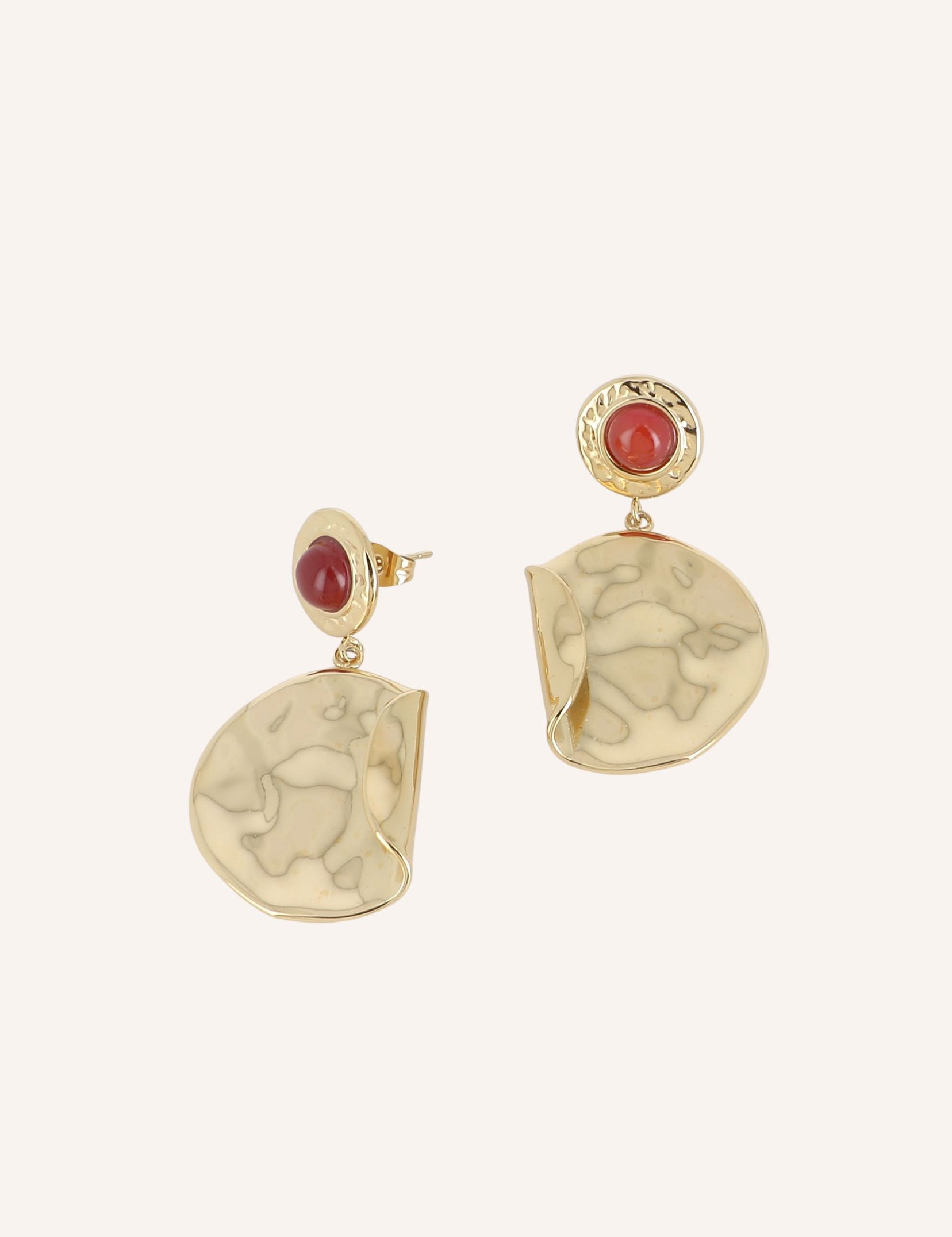 Boucles Bohm Paris - Hermine Boucles d'oreilles Pendantes Bohm Paris Cornaline 