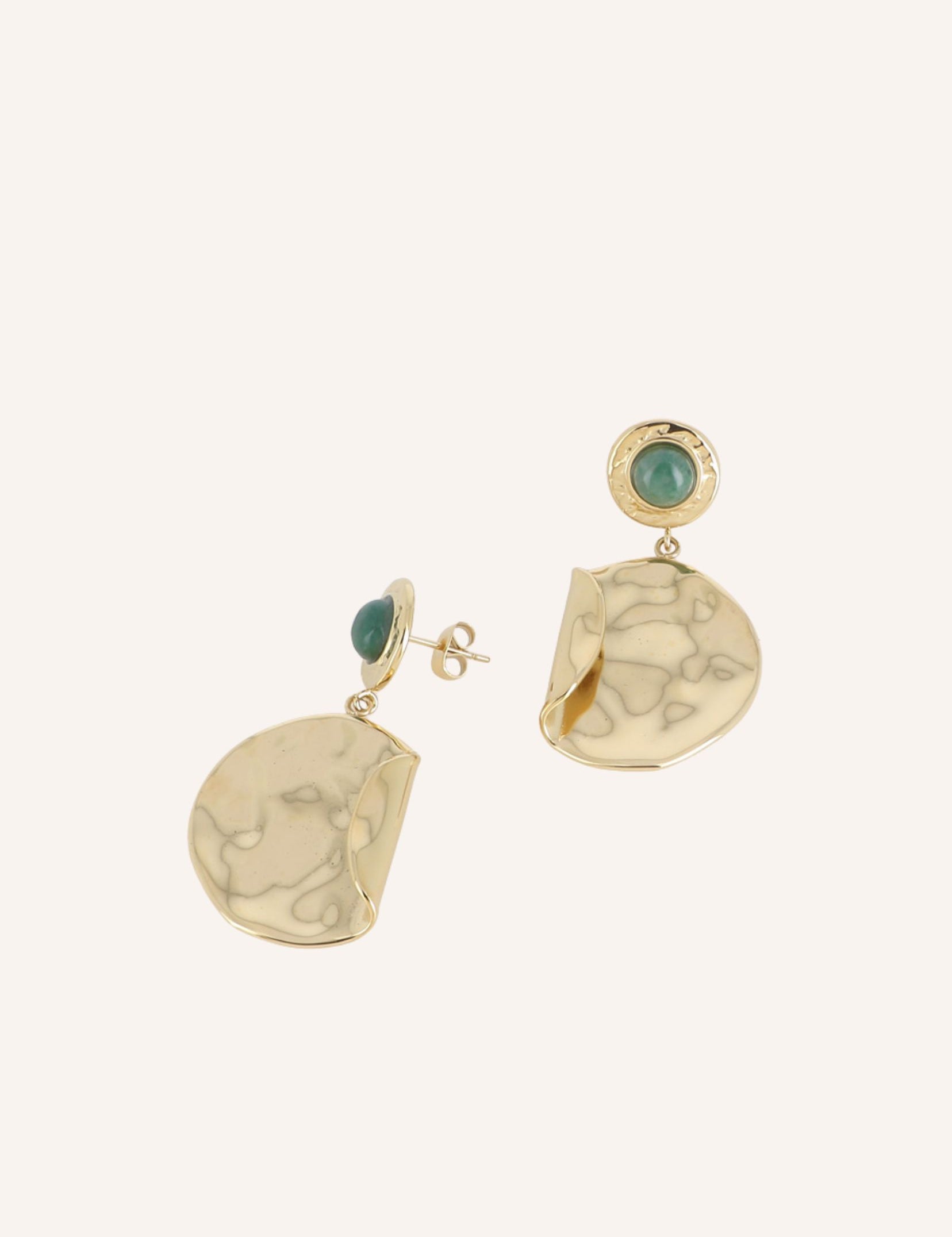 Boucles Bohm Paris - Hermine Boucles d'oreilles Pendantes Bohm Paris Jaspe vert 