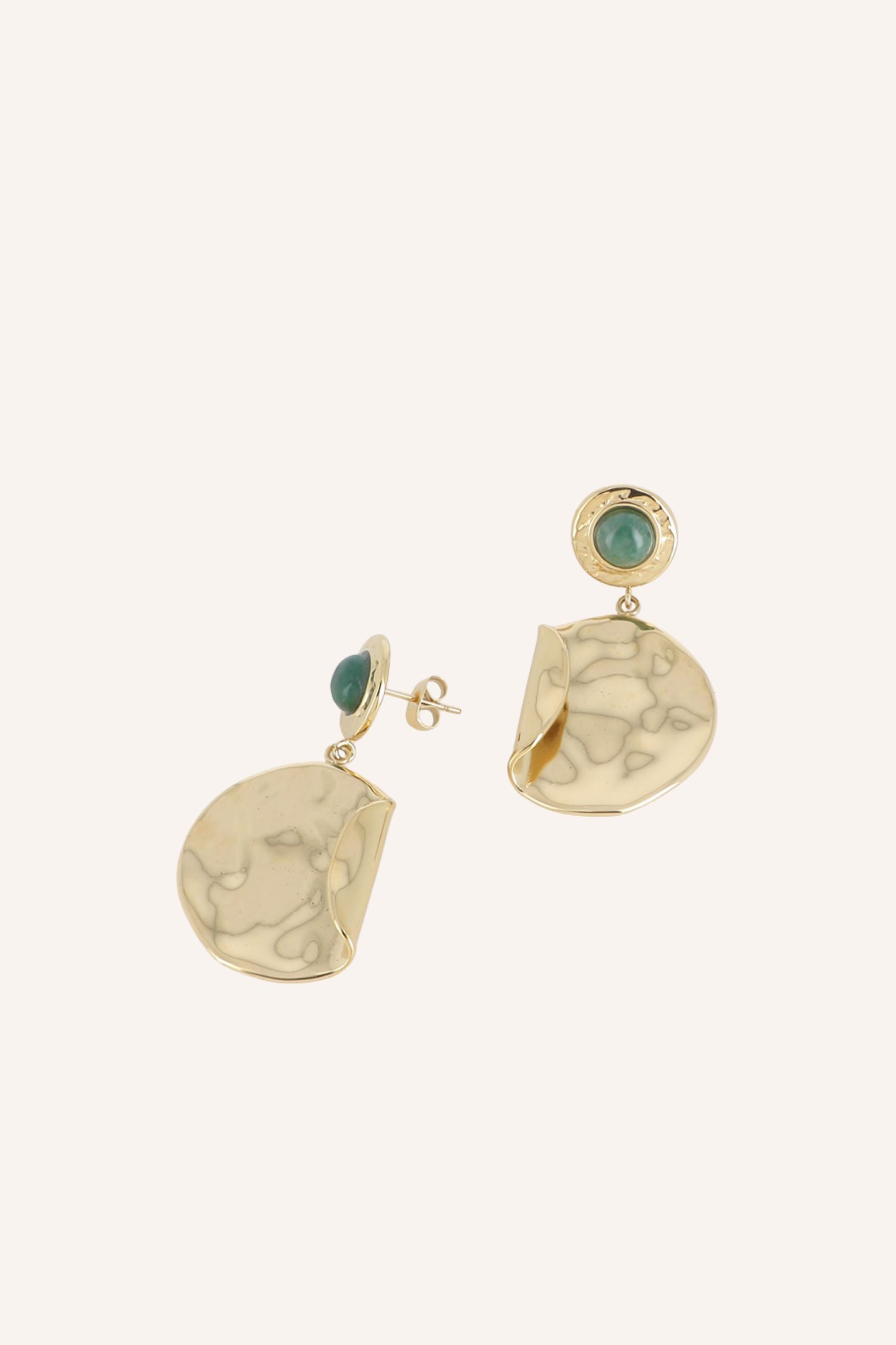 Boucles Bohm Paris - Hermine Boucles d'oreilles Pendantes Bohm Paris Jaspe vert 