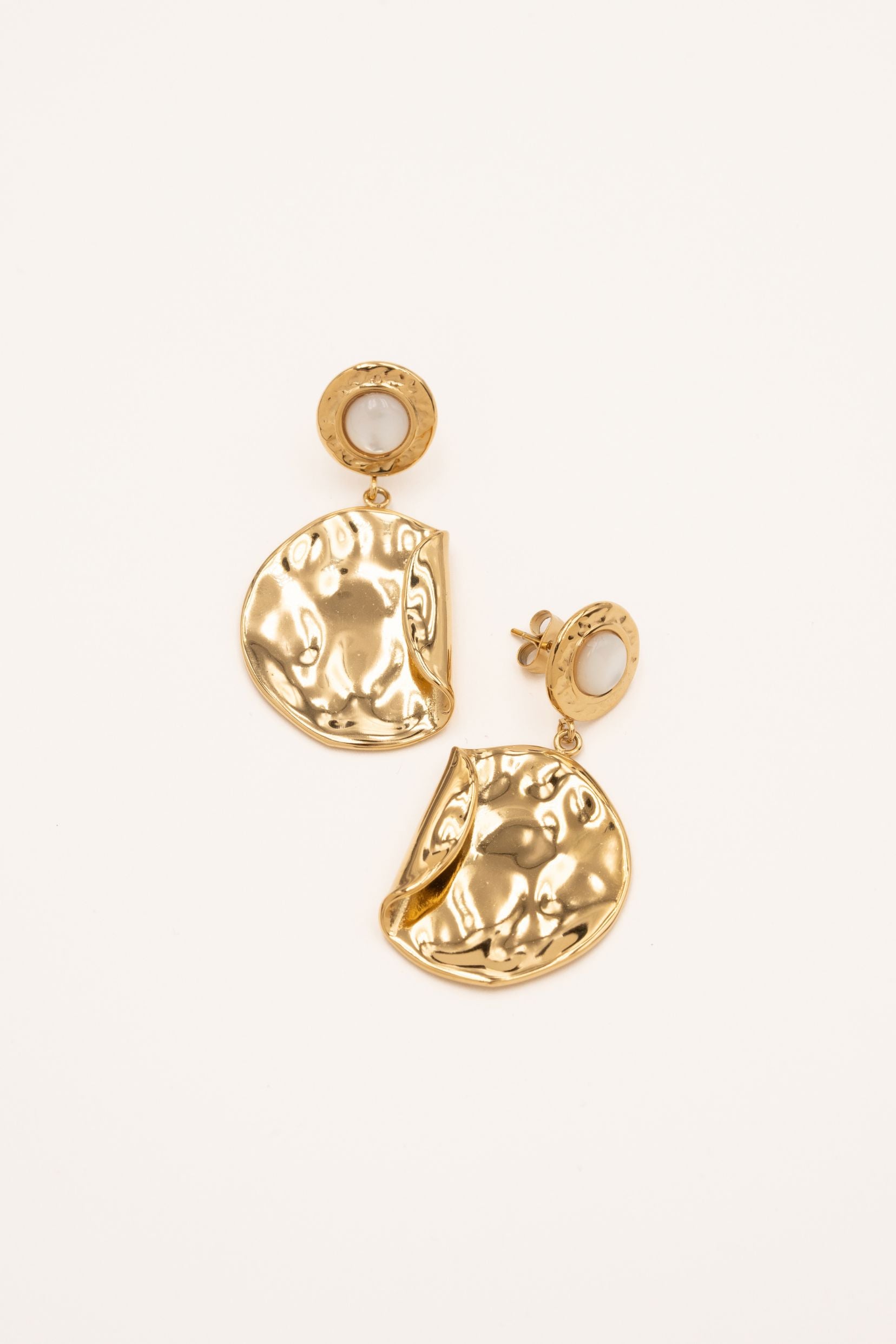 Boucles Bohm Paris - Hermine Boucles d'oreilles Pendantes Bohm Paris Nacre blanche 