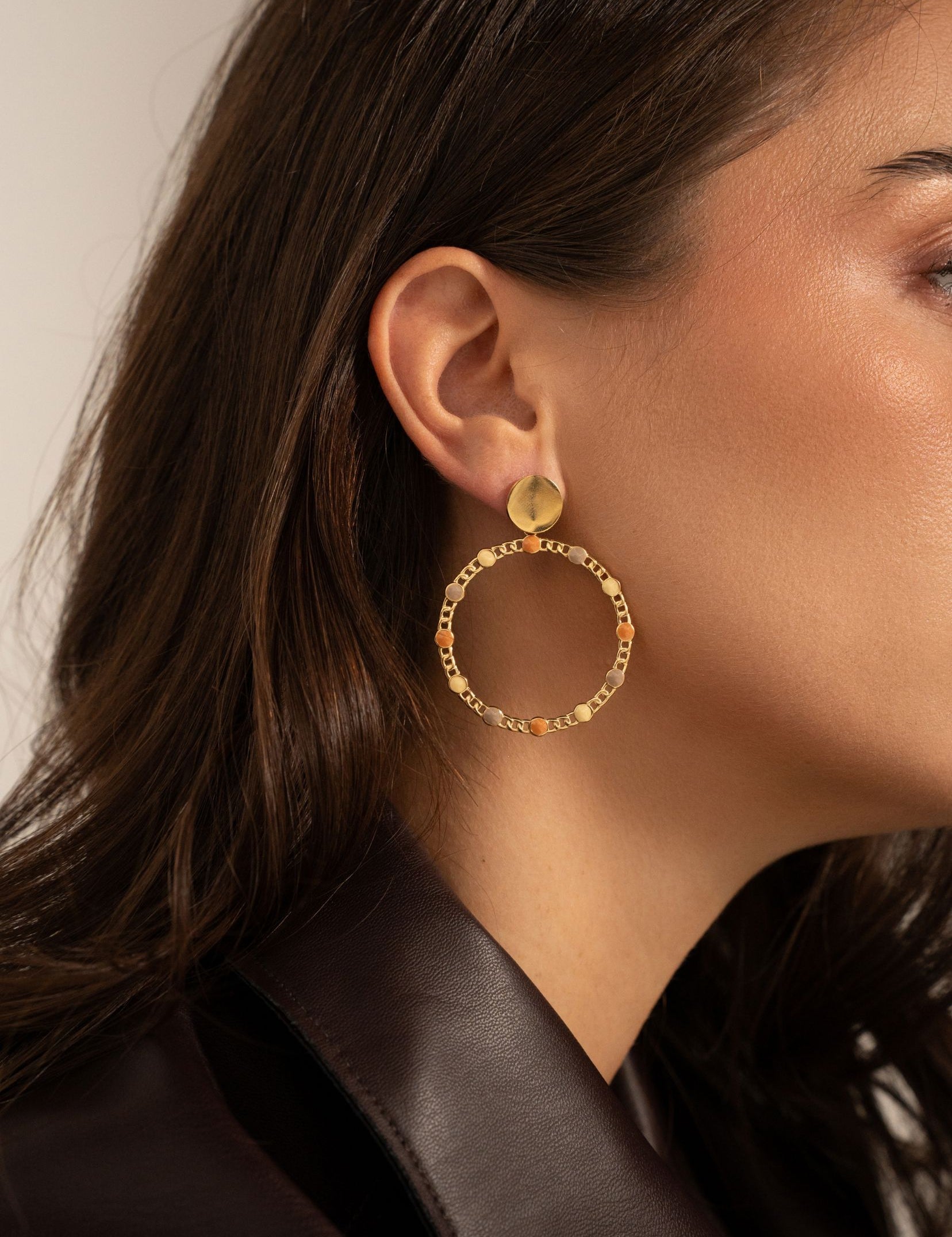 Boucles Bohm Paris - Hortensia Boucles d'oreilles à puces Bohm Paris 