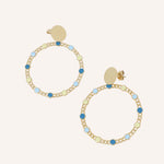 Boucles Bohm Paris - Hortensia Boucles d'oreilles à puces Bohm Paris Bleu 