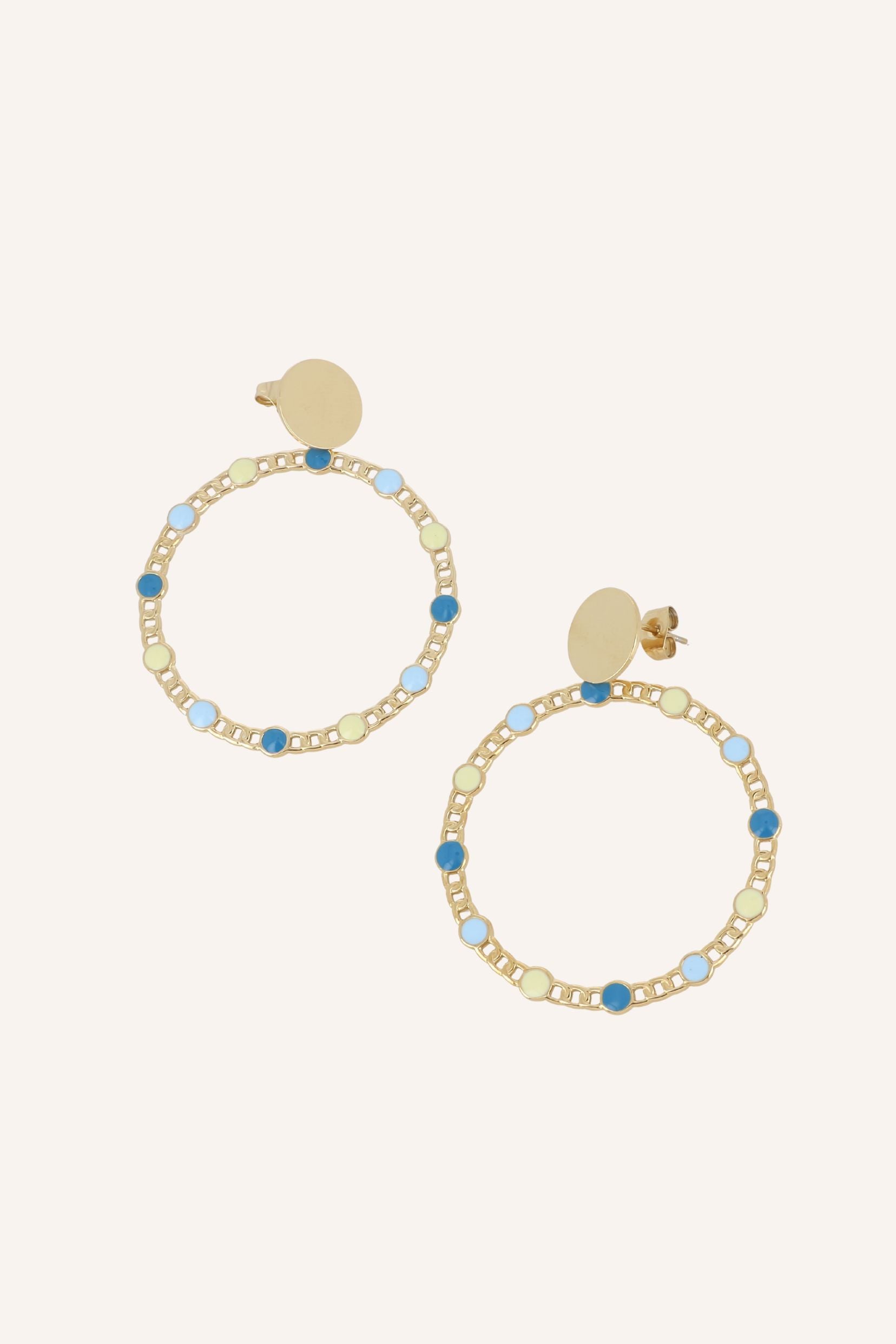 Boucles Bohm Paris - Hortensia Boucles d'oreilles à puces Bohm Paris Bleu 