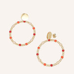 Boucles Bohm Paris - Hortensia Boucles d'oreilles à puces Bohm Paris Rouge 