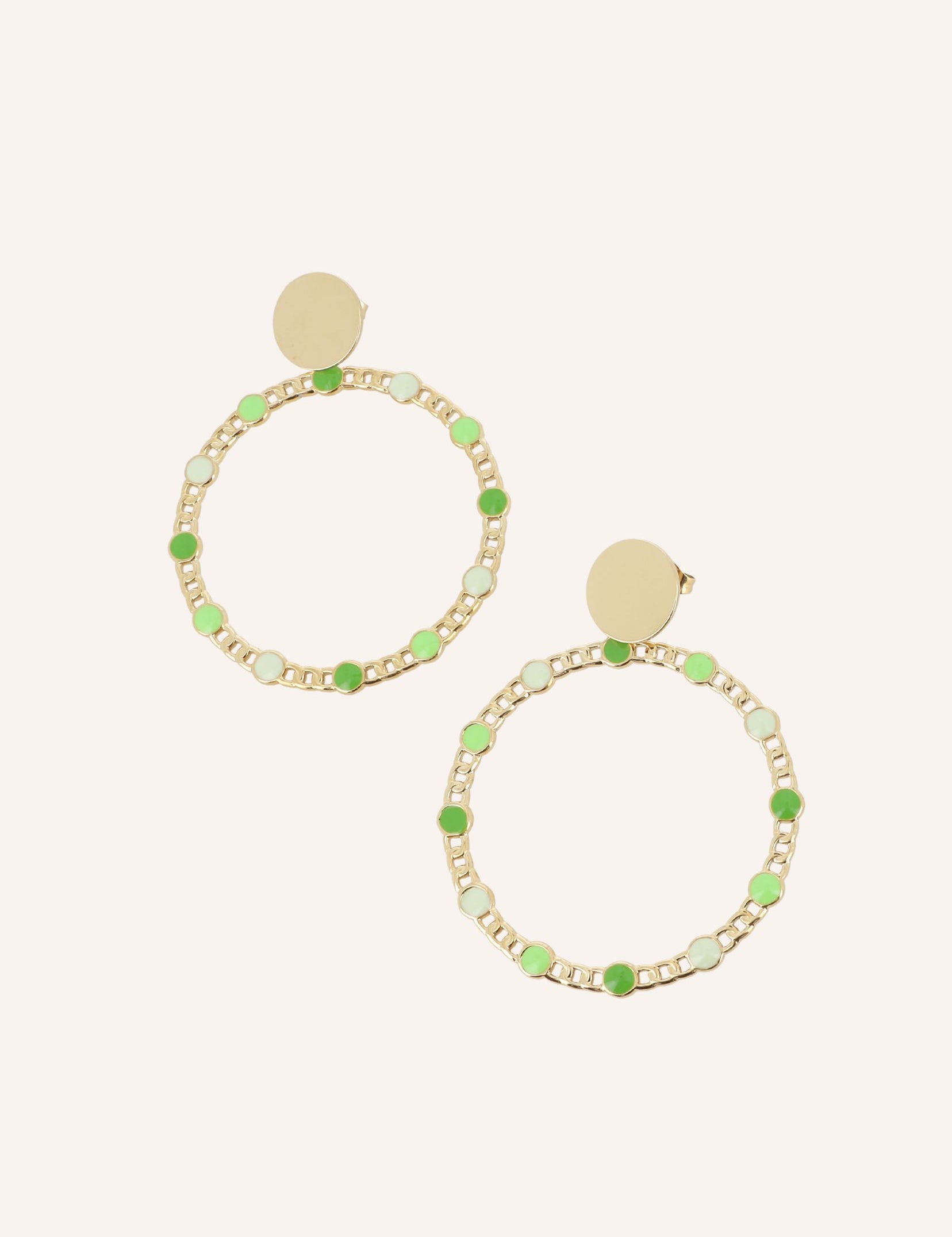 Boucles Bohm Paris - Hortensia Boucles d'oreilles à puces Bohm Paris Vert 