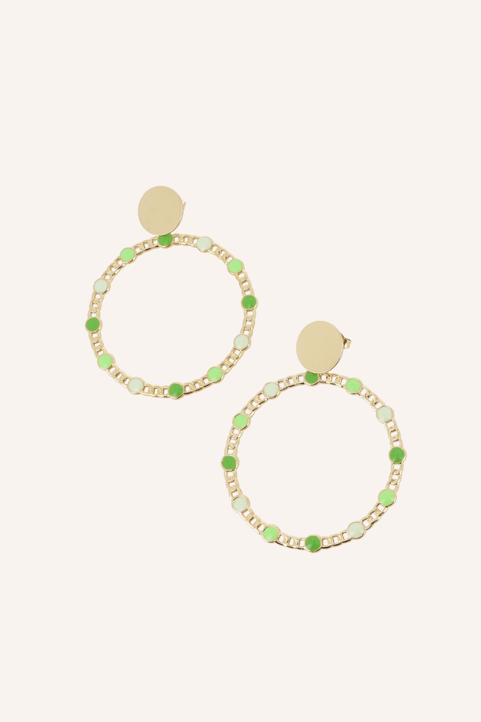 Boucles Bohm Paris - Hortensia Boucles d'oreilles à puces Bohm Paris Vert 