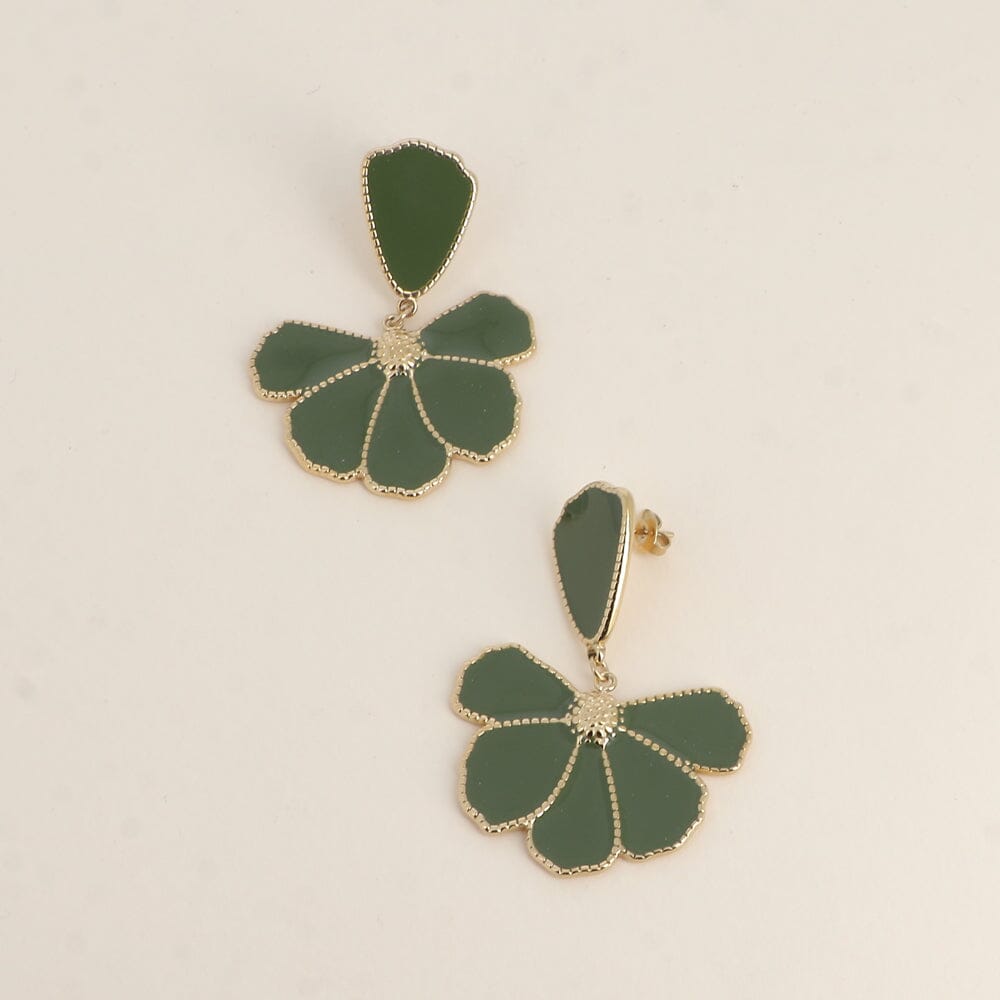 Boucles Bohm Paris - Isae Boucles d'oreilles pendantes Bohm Paris Kaki 