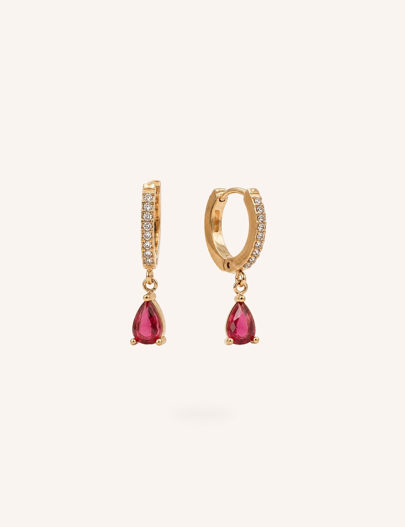 Boucles Bohm Paris - Jadea Boucles d'oreilles type Créoles Bohm Paris Fuschia 