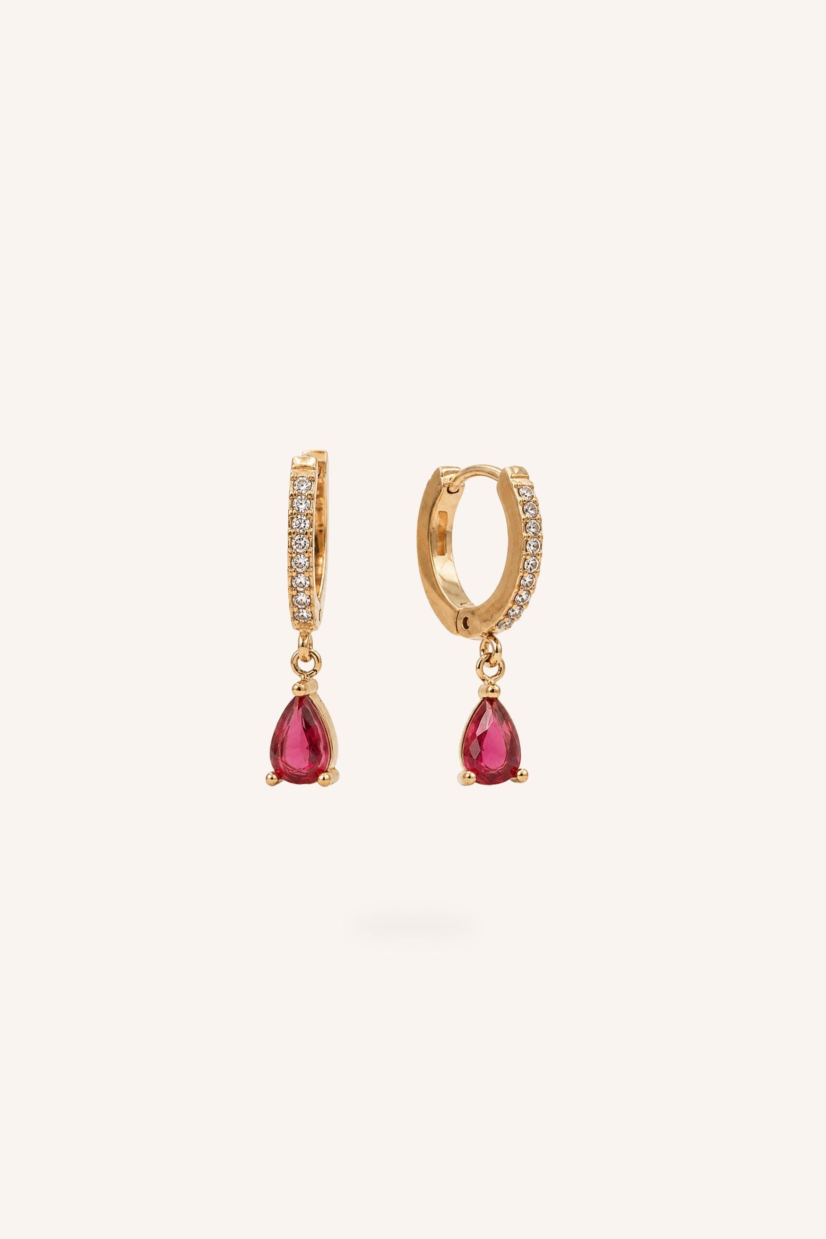 Boucles Bohm Paris - Jadea Boucles d'oreilles type Créoles Bohm Paris Fuschia 