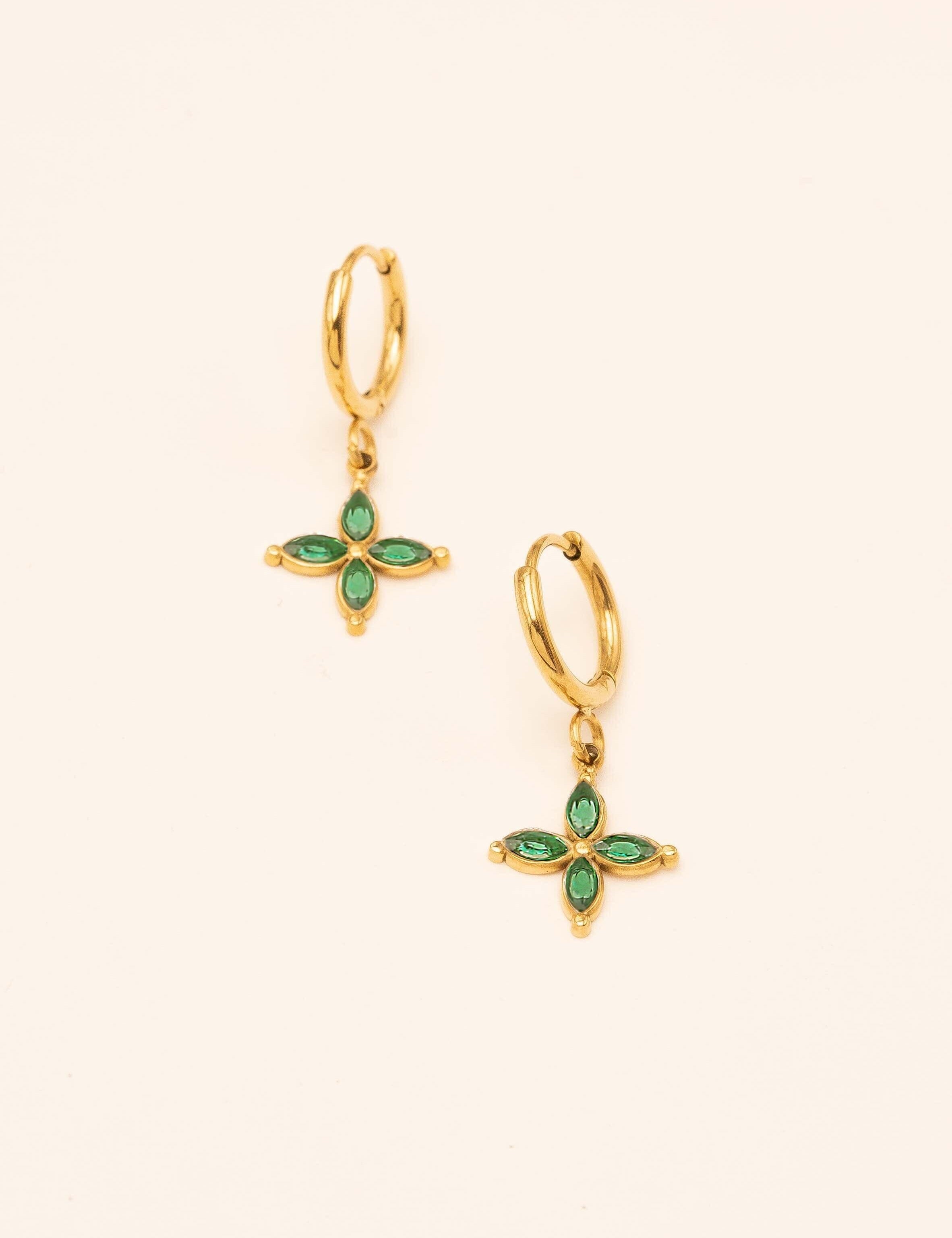 Boucles Bohm Paris - Kaila Boucles D'oreilles Bohm Paris Vert 