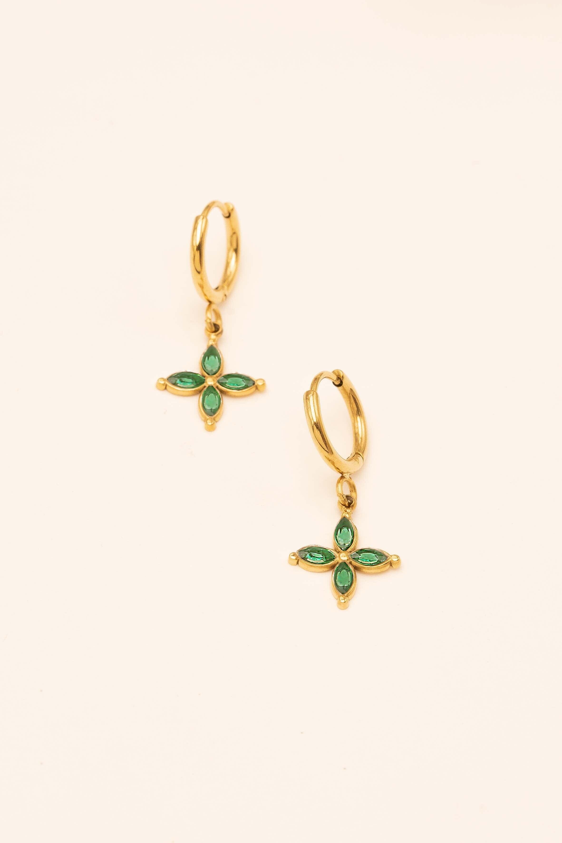 Boucles Bohm Paris - Kaila Boucles D'oreilles Bohm Paris Vert 