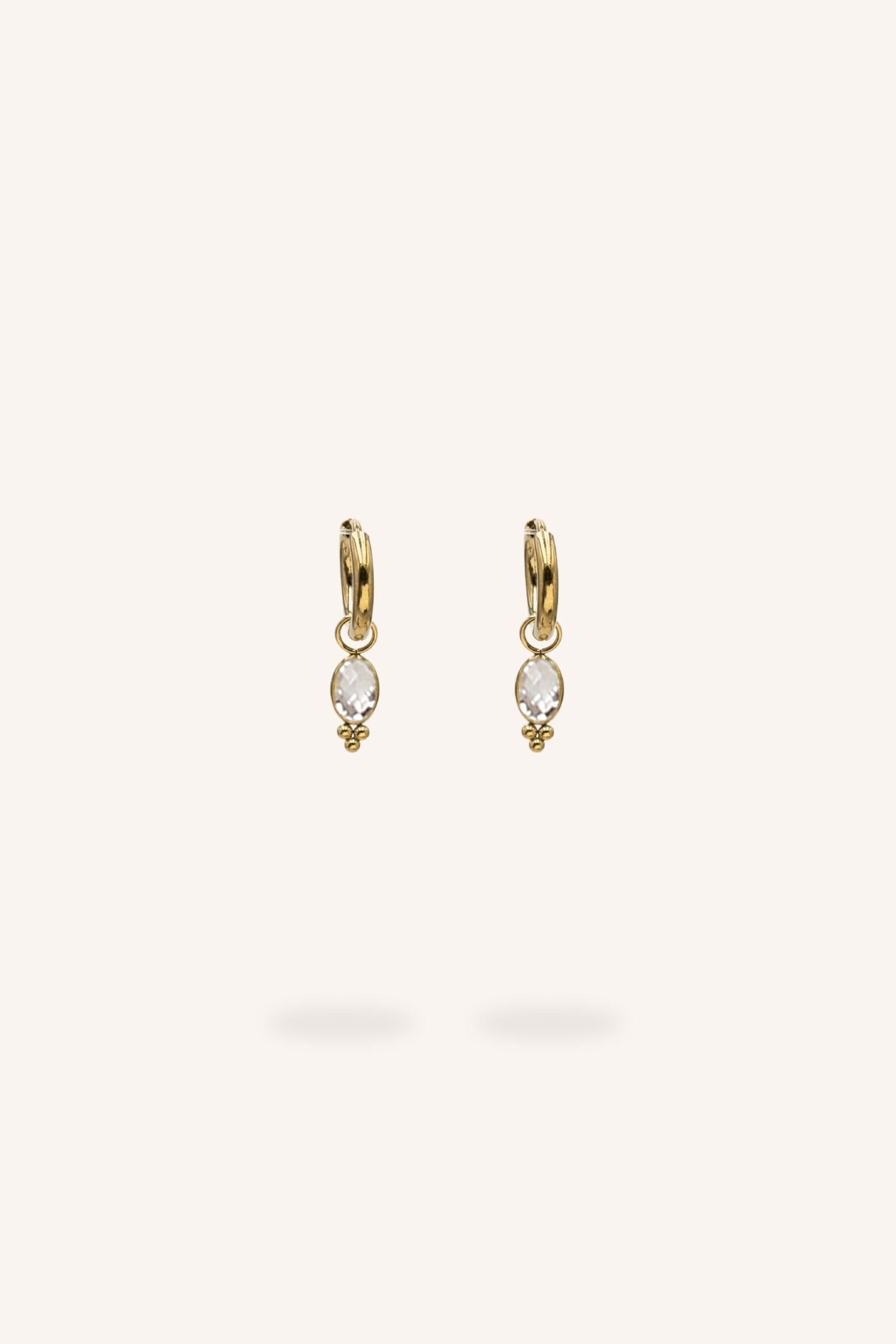 Boucles Bohm Paris - Léonie Boucles d'oreilles type Créoles Bohm Paris Cristal 