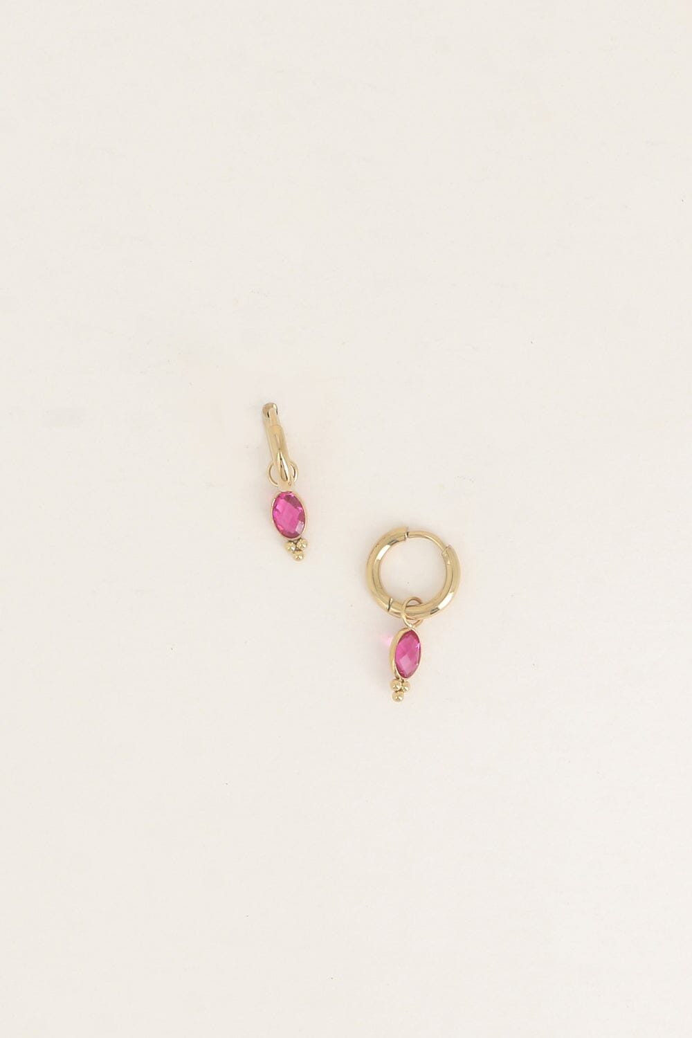 Boucles Bohm Paris - Léonie Boucles d'oreilles type Créoles Bohm Paris Fuchsia 