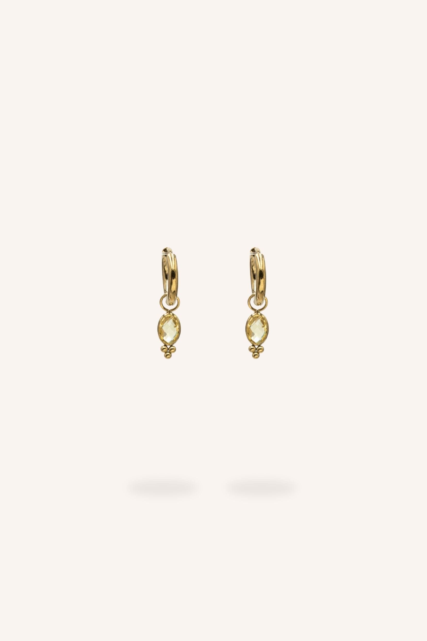 Boucles Bohm Paris - Léonie Boucles d'oreilles type Créoles Bohm Paris Jaune 