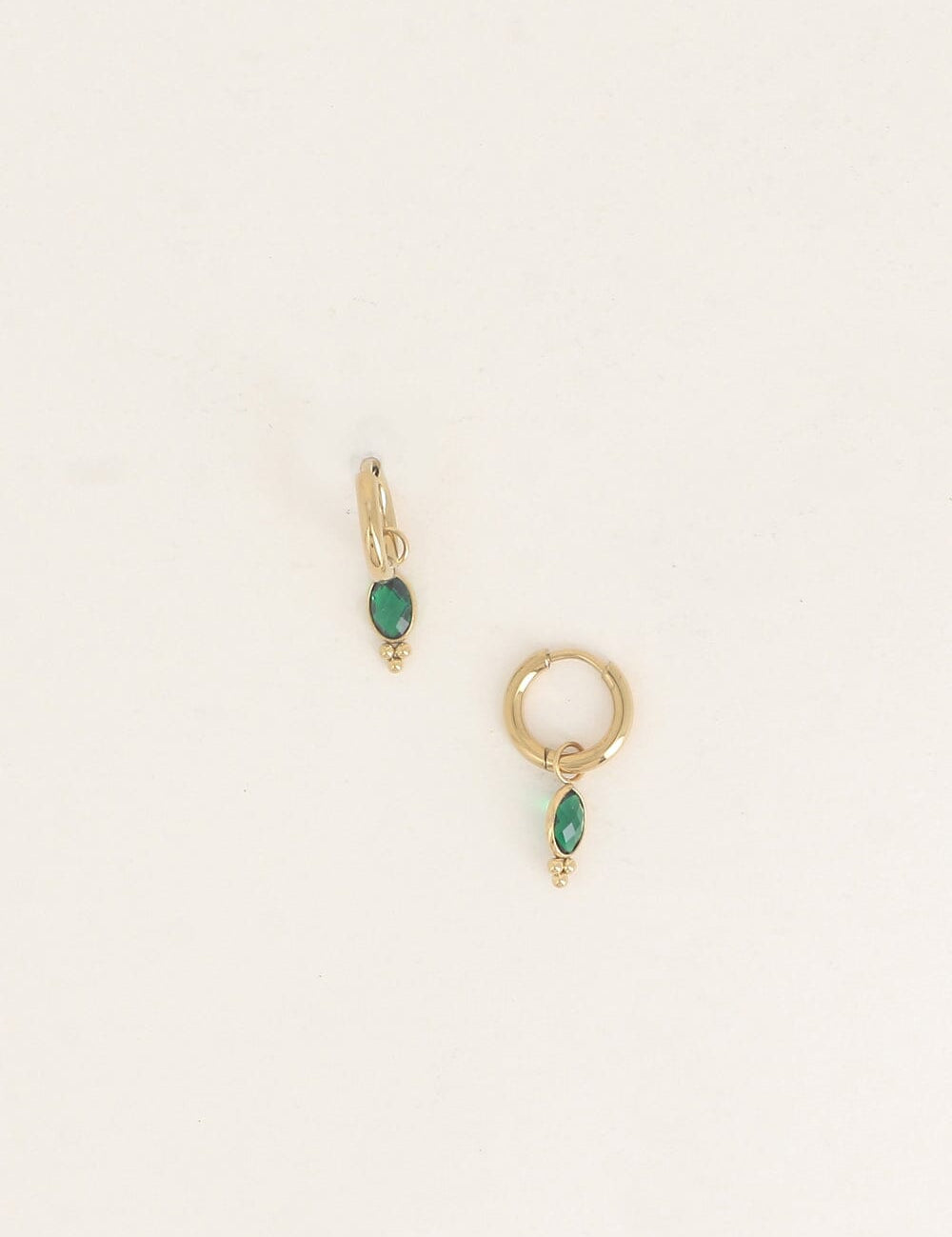 Boucles Bohm Paris - Léonie Boucles d'oreilles type Créoles Bohm Paris Vert 