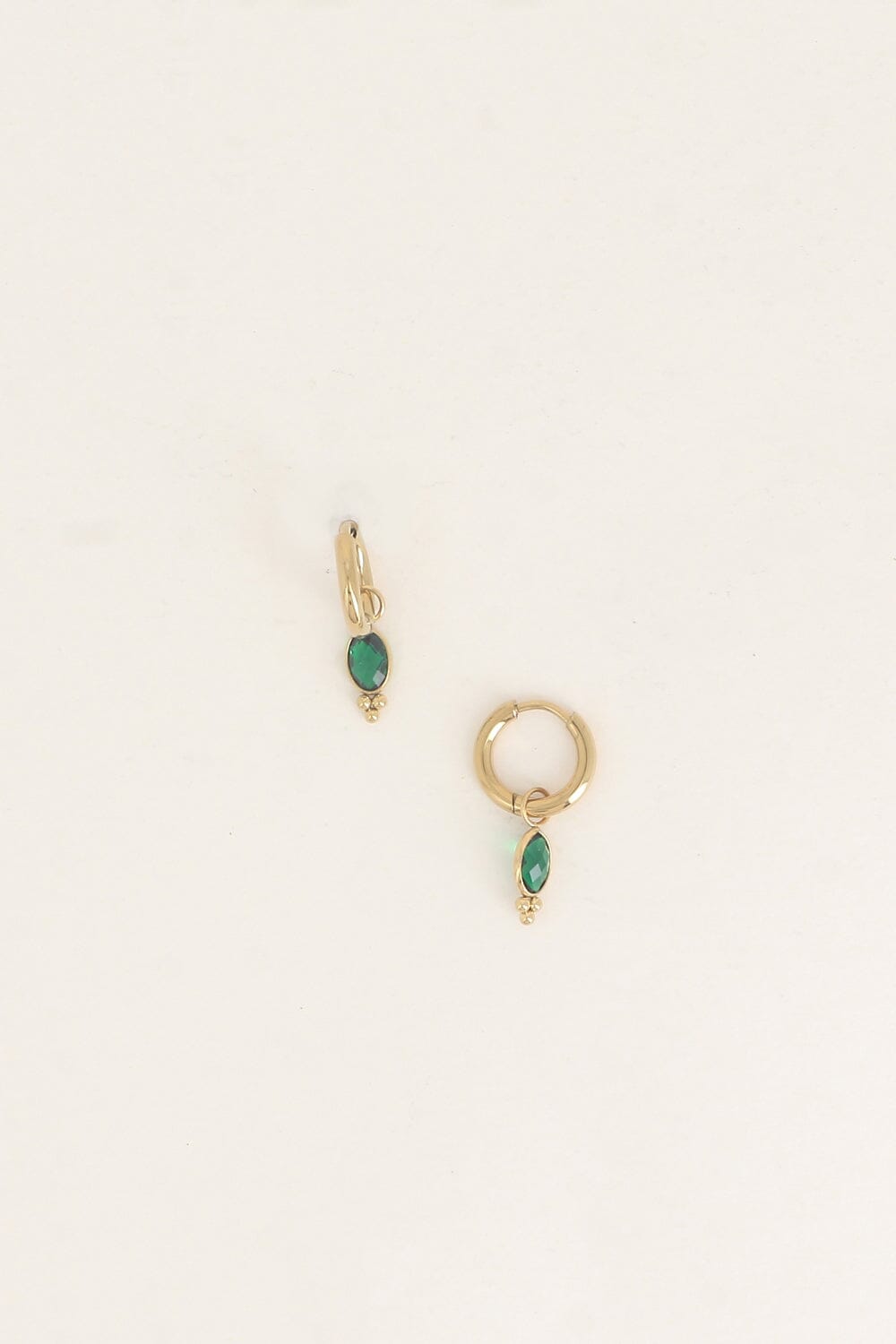 Boucles Bohm Paris - Léonie Boucles d'oreilles type Créoles Bohm Paris Vert 