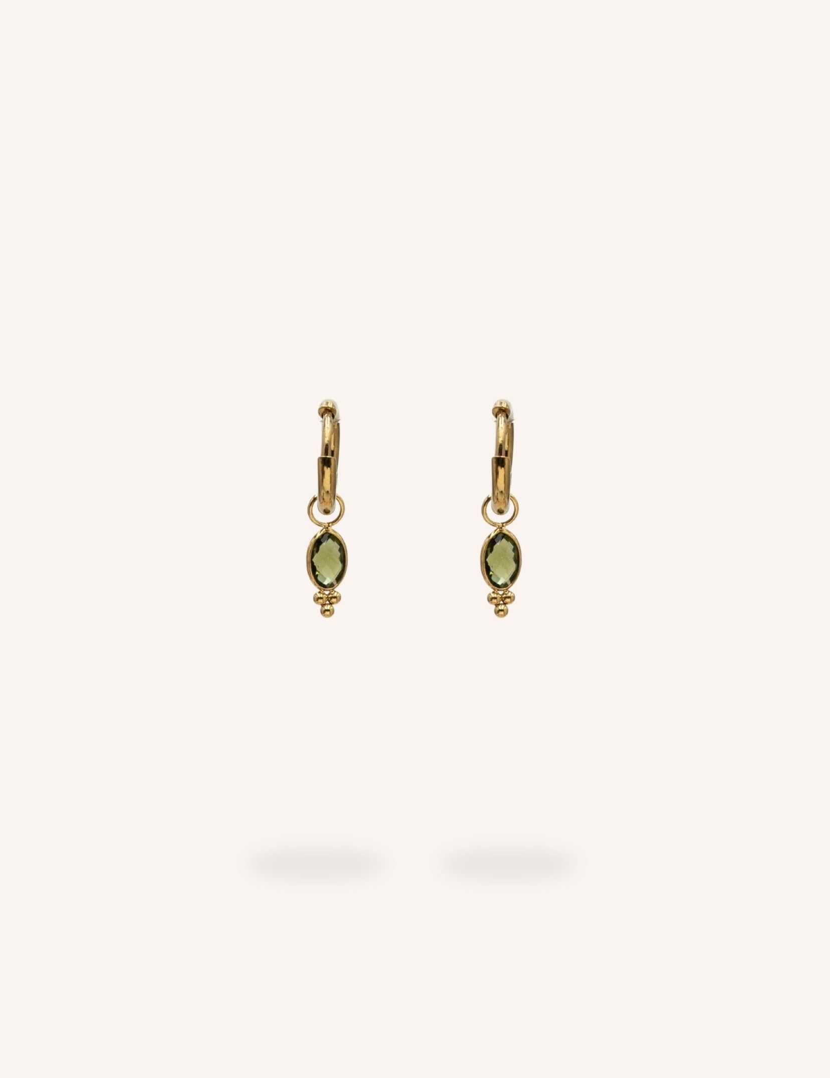 Boucles Bohm Paris - Léonie Boucles d'oreilles type Créoles Bohm Paris Vert foncé 