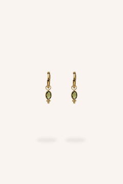 Boucles Bohm Paris - Léonie Boucles d'oreilles type Créoles Bohm Paris Vert foncé 