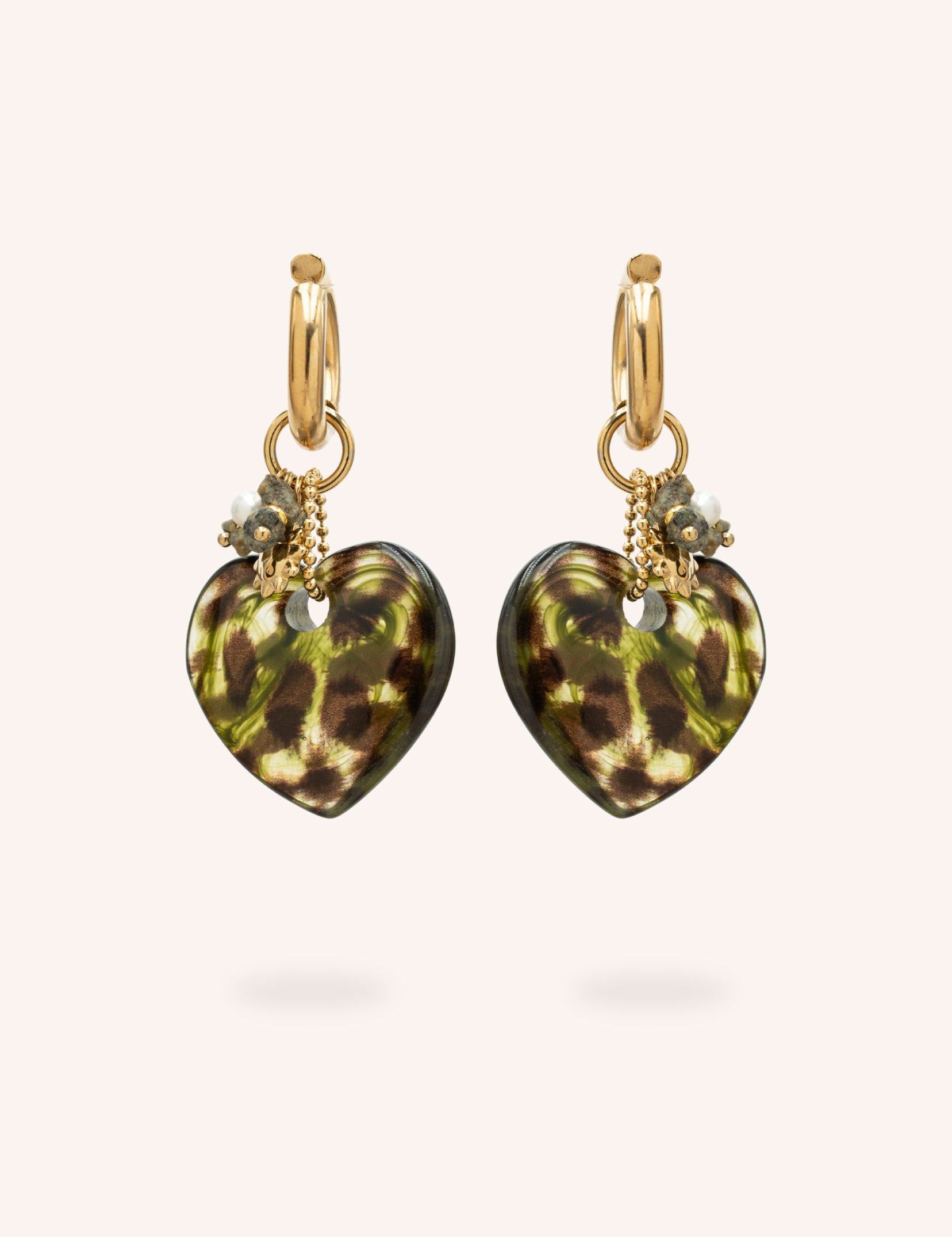 Boucles Bohm Paris - Lovina Boucles d'oreilles type Créoles Bohm Paris Kaki 