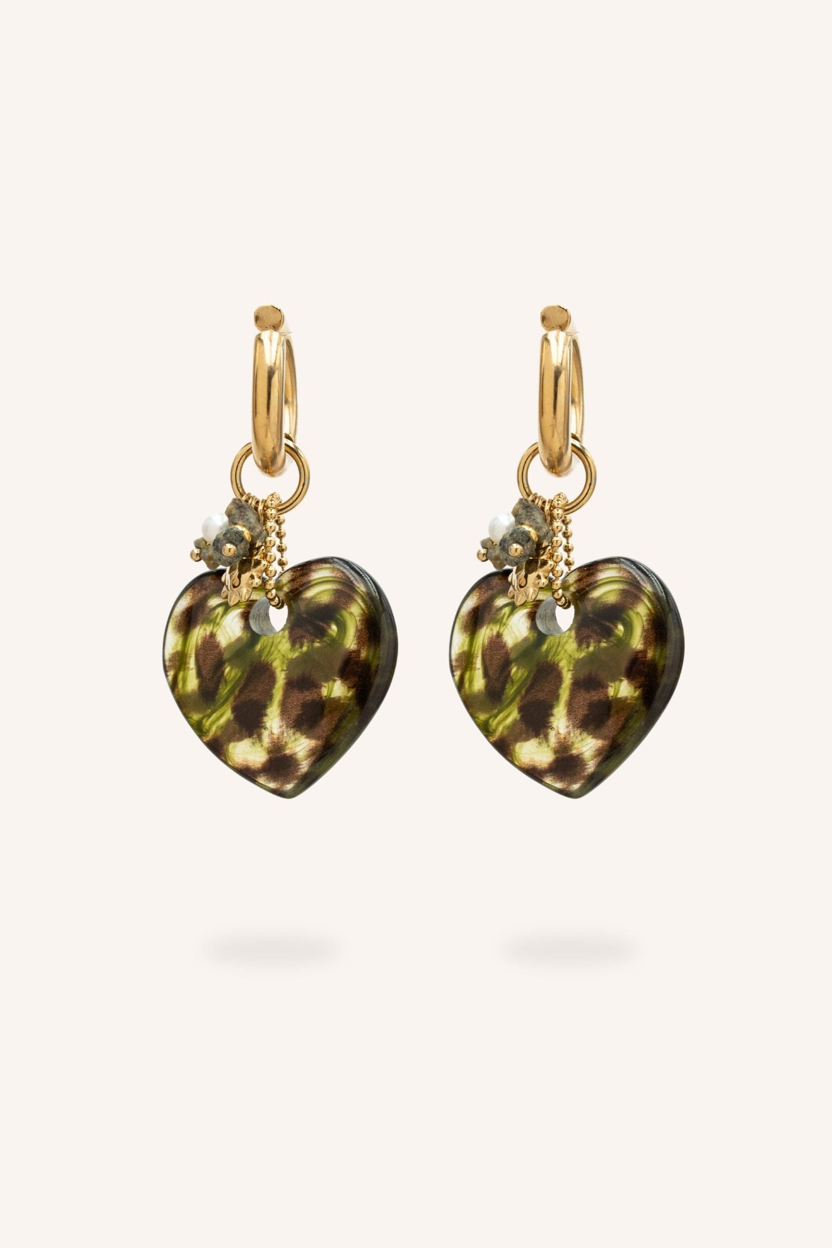 Boucles Bohm Paris - Lovina Boucles d'oreilles type Créoles Bohm Paris Kaki 