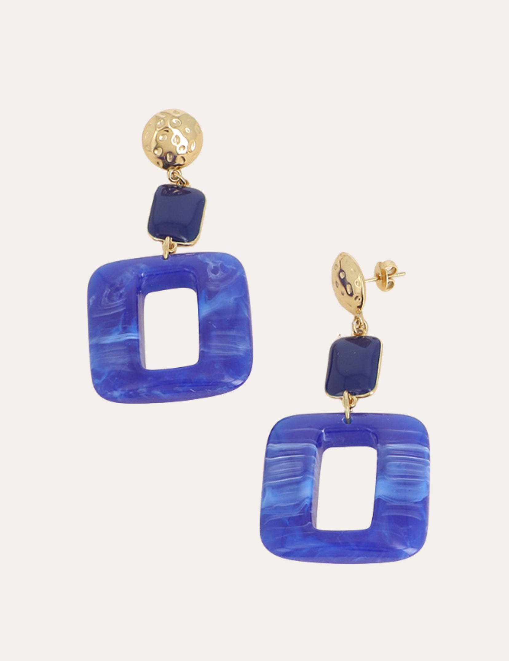 Boucles Bohm Paris - Lya Boucles d'oreilles Pendantes Bohm Paris Bleu 