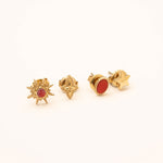 Boucles Bohm Paris - Magnolie Boucles d'oreilles à Puces Bohm Paris Cornaline 