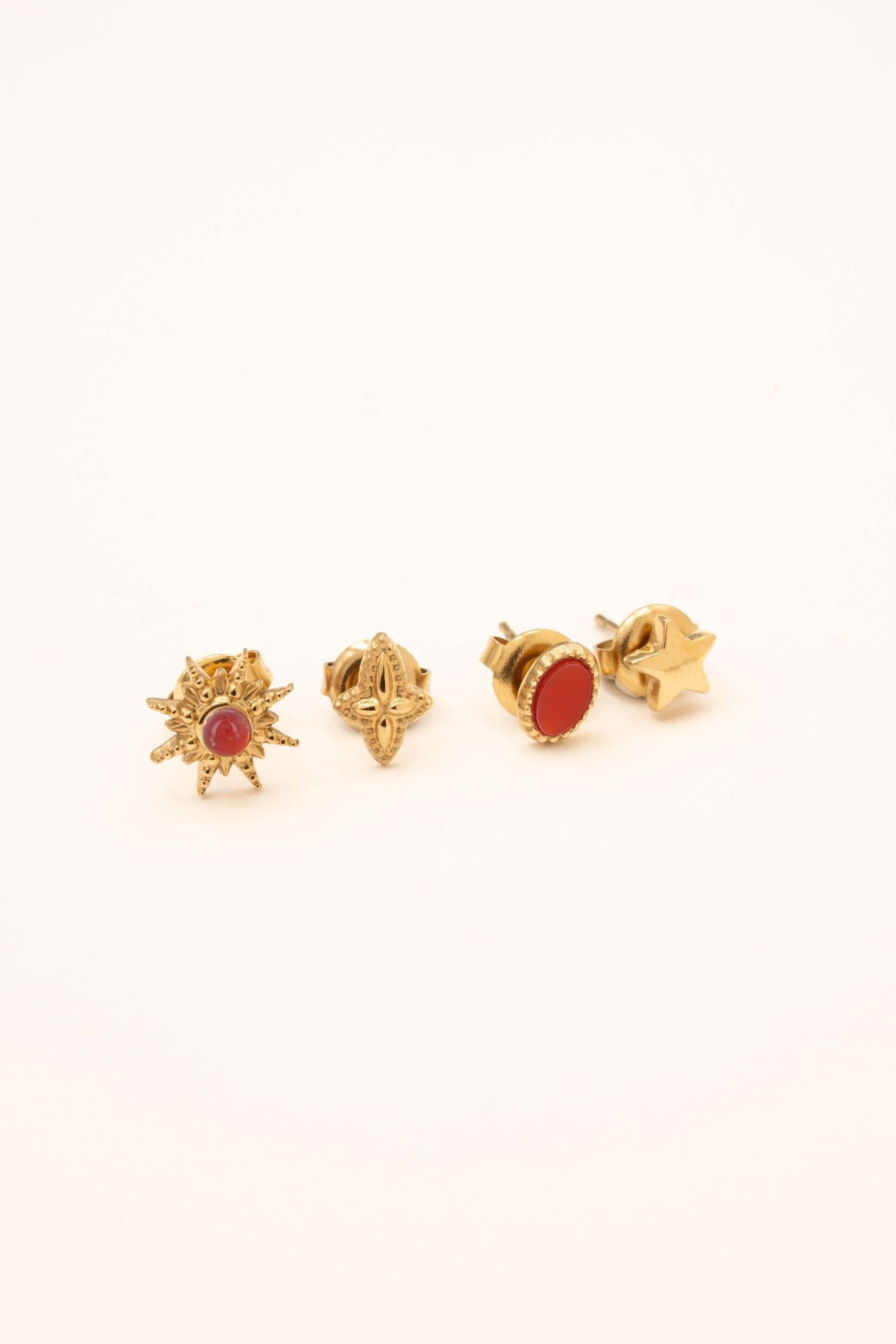 Boucles Bohm Paris - Magnolie Boucles d'oreilles à Puces Bohm Paris Cornaline 