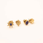 Boucles Bohm Paris - Magnolie Boucles d'oreilles à Puces Bohm Paris Lapis lazuli 
