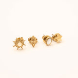 Boucles Bohm Paris - Magnolie Boucles d'oreilles à Puces Bohm Paris Nacre blanche 