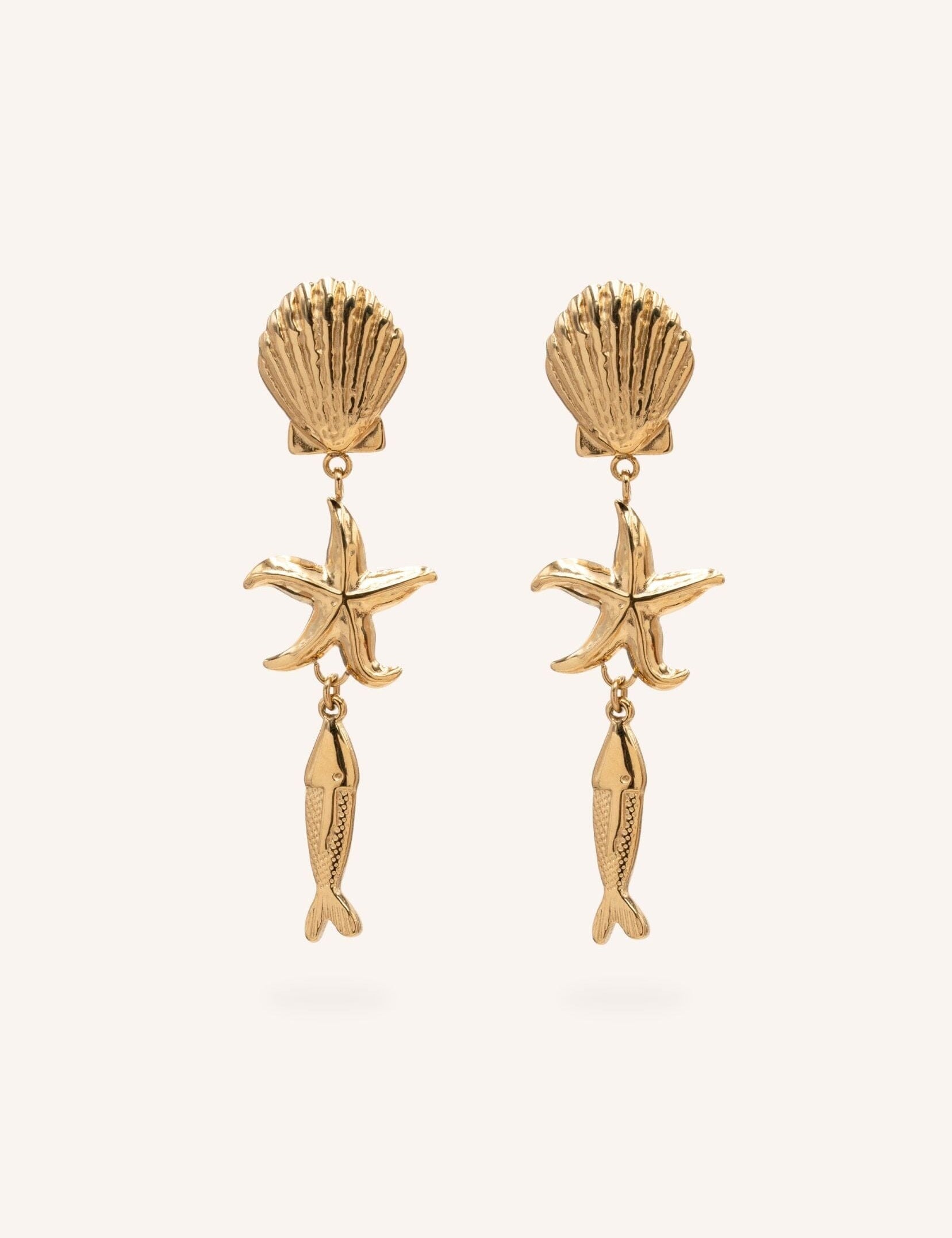 Boucles Bohm Paris - Mare Boucles d'oreilles pendantes Bohm Paris Doré 