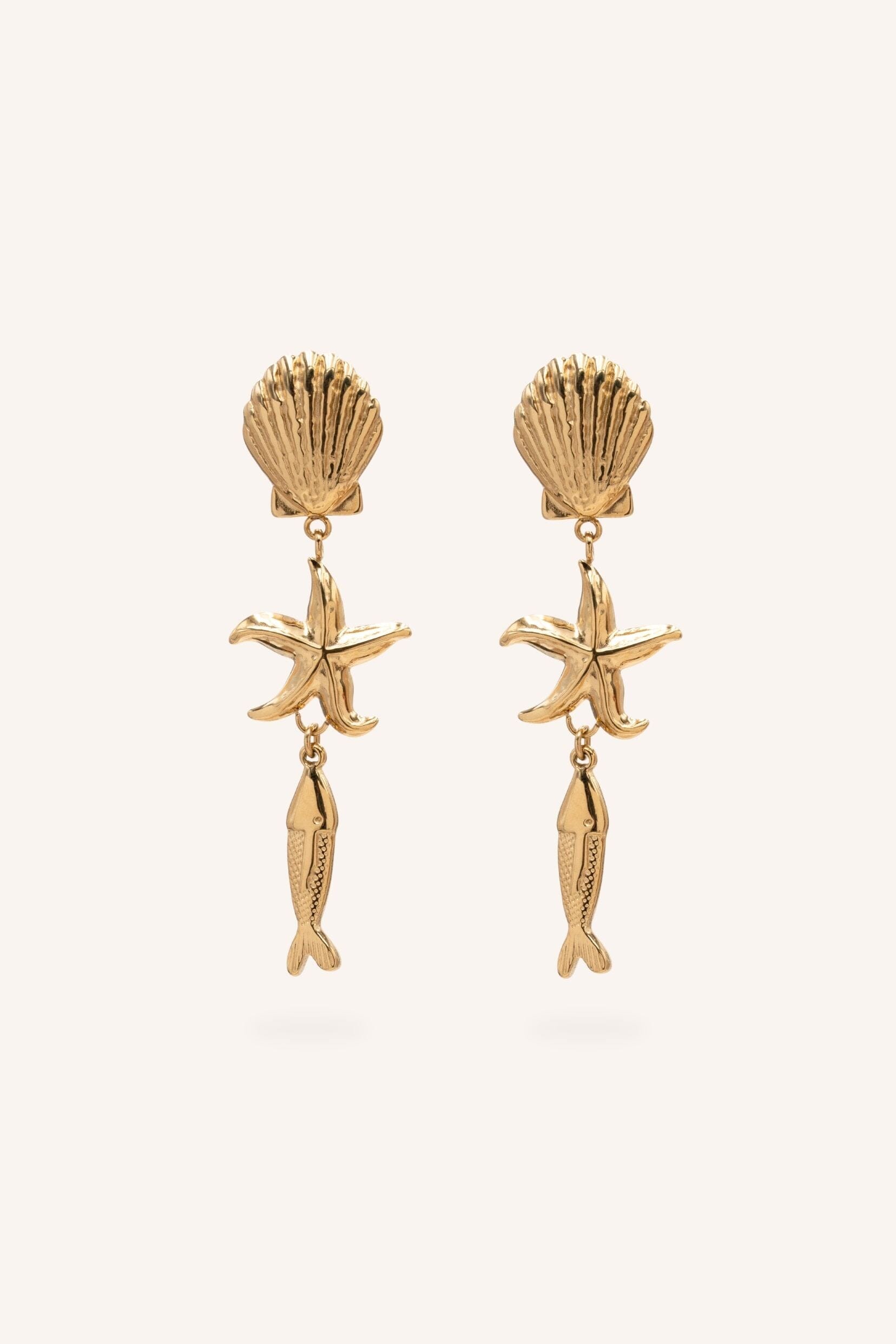 Boucles Bohm Paris - Mare Boucles d'oreilles pendantes Bohm Paris Doré 