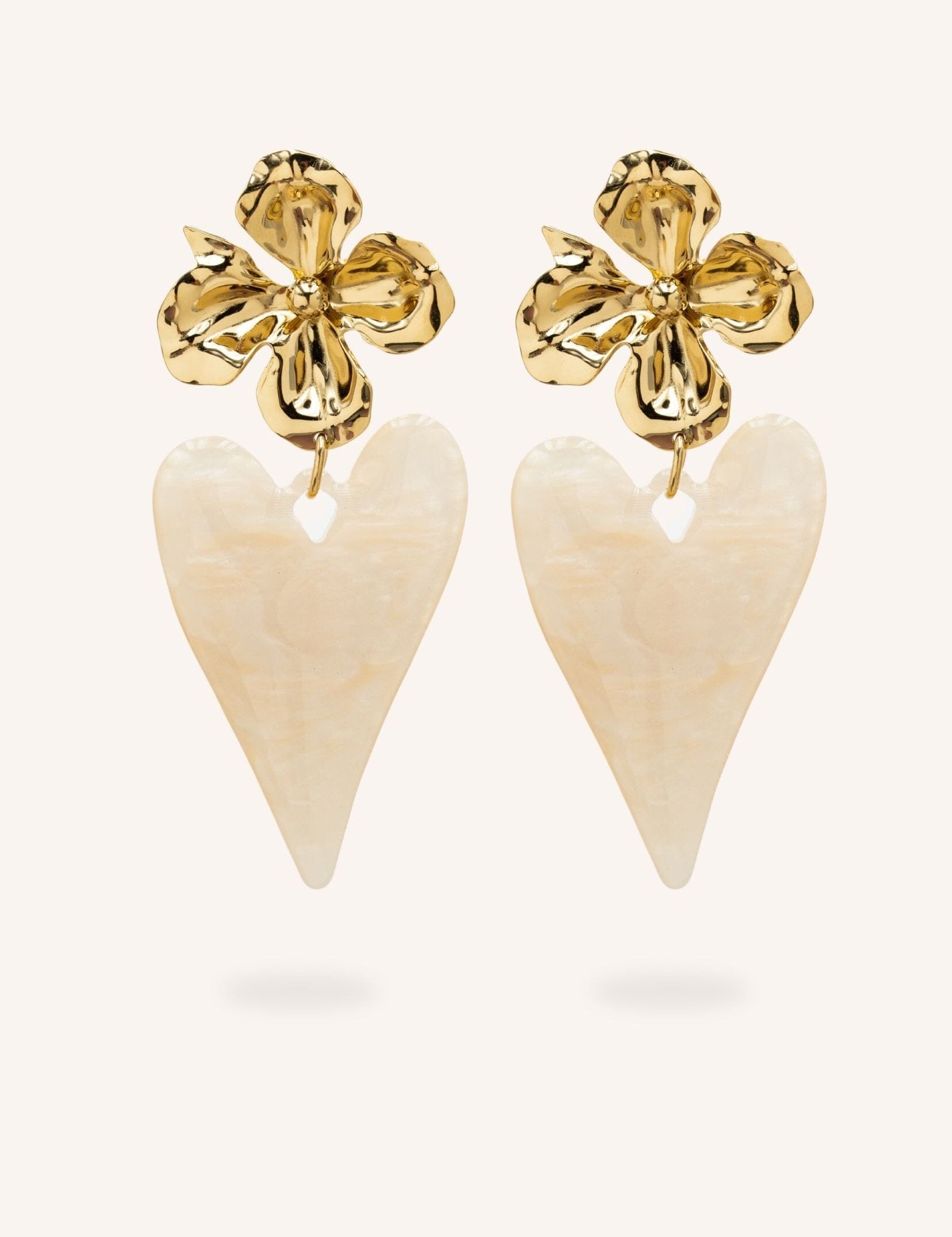 Boucles Bohm Paris - Méline Boucles d'oreilles pendantes Bohm Paris Beige 