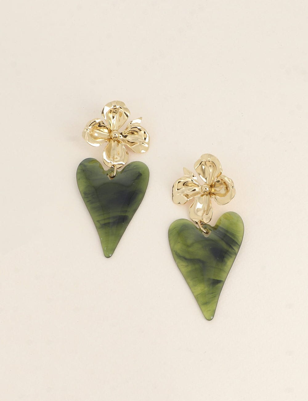 Boucles Bohm Paris - Méline Boucles d'oreilles pendantes Bohm Paris Kaki 