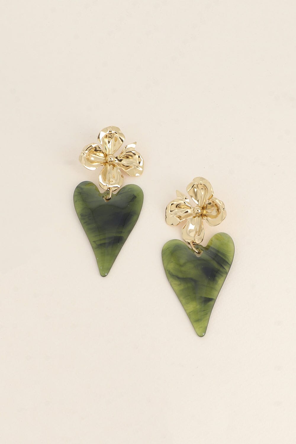 Boucles Bohm Paris - Méline Boucles d'oreilles pendantes Bohm Paris Kaki 