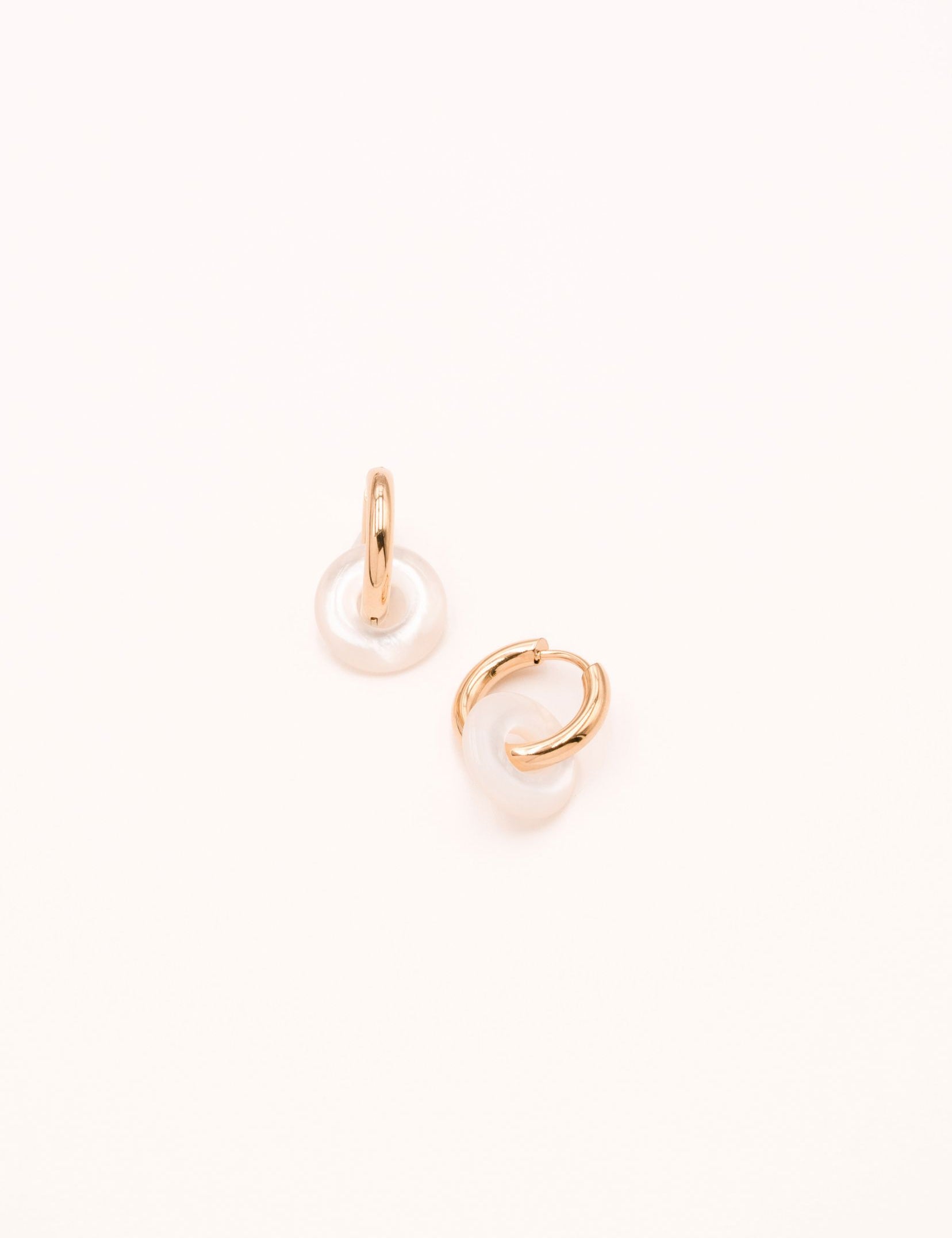 Boucles Bohm Paris - Milae Boucles d'oreilles Créoles Bohm Paris Nacre 