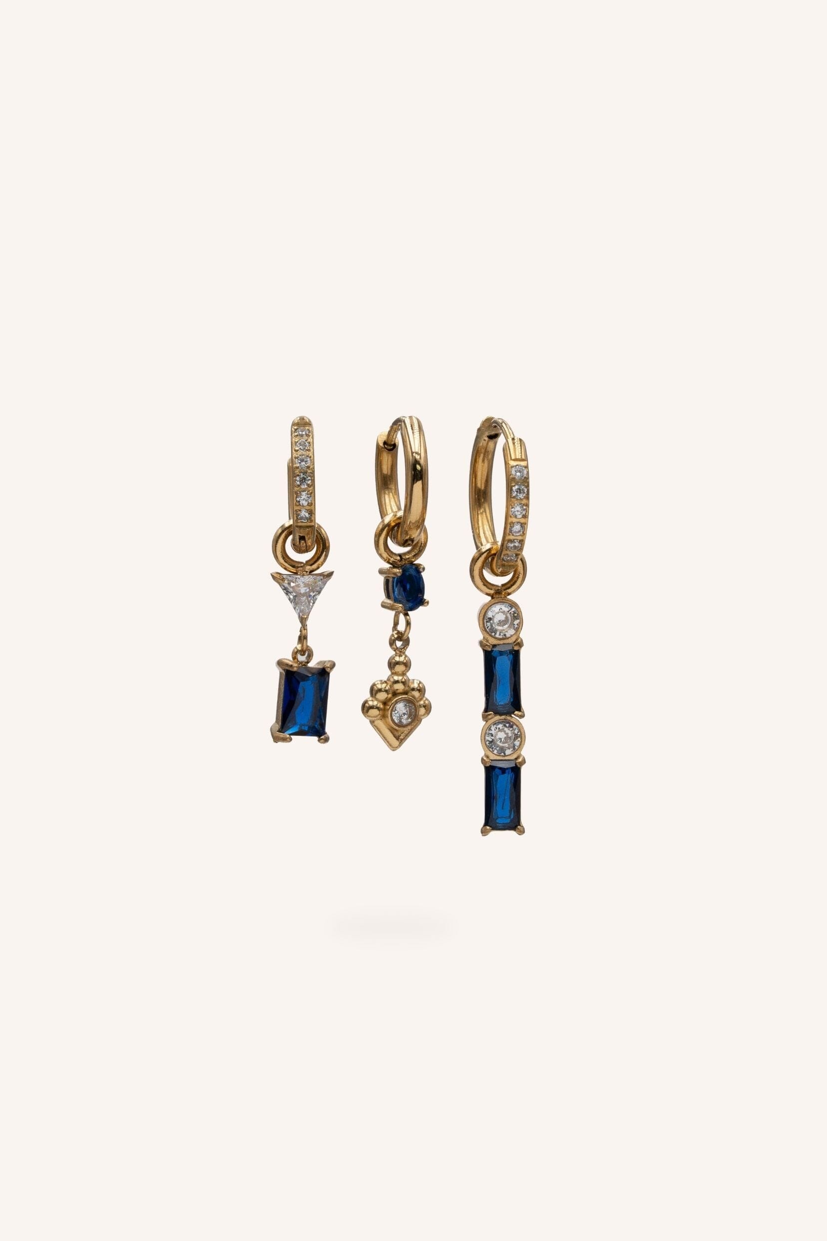 Boucles Bohm Paris - Moëra Boucles d'oreilles type Créoles Bohm Paris Marine 