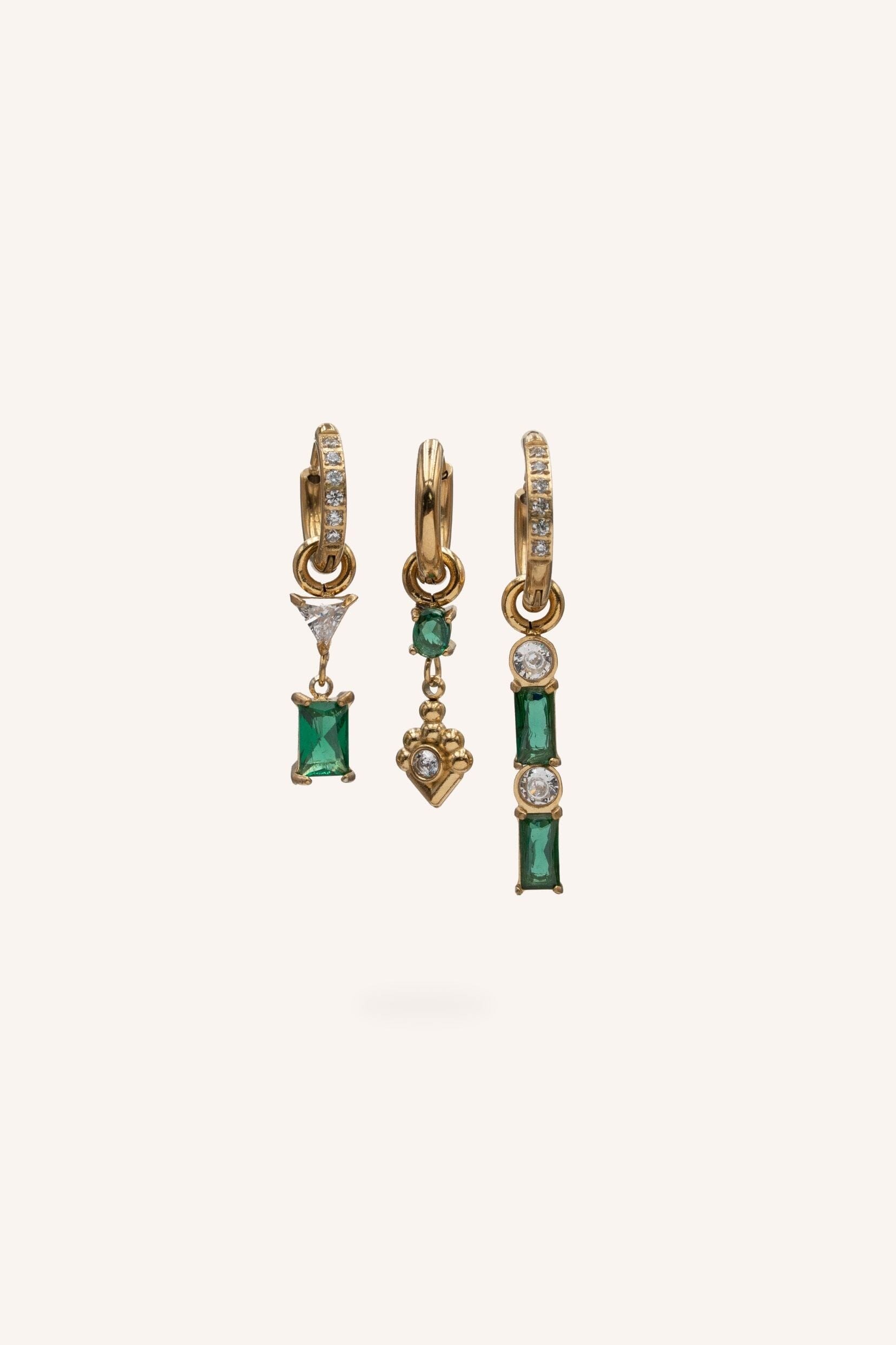 Boucles Bohm Paris - Moëra Boucles d'oreilles type Créoles Bohm Paris Vert 