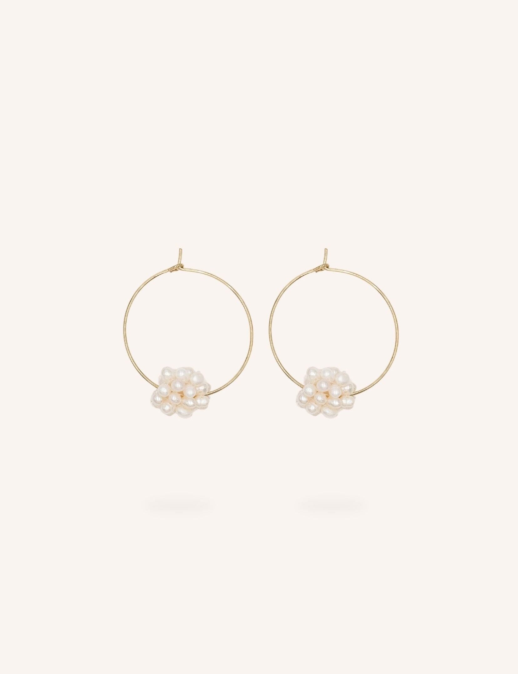 Boucles Bohm Paris - Morya Boucles d'oreilles type Créoles Bohm Paris Perle d'eau douce 