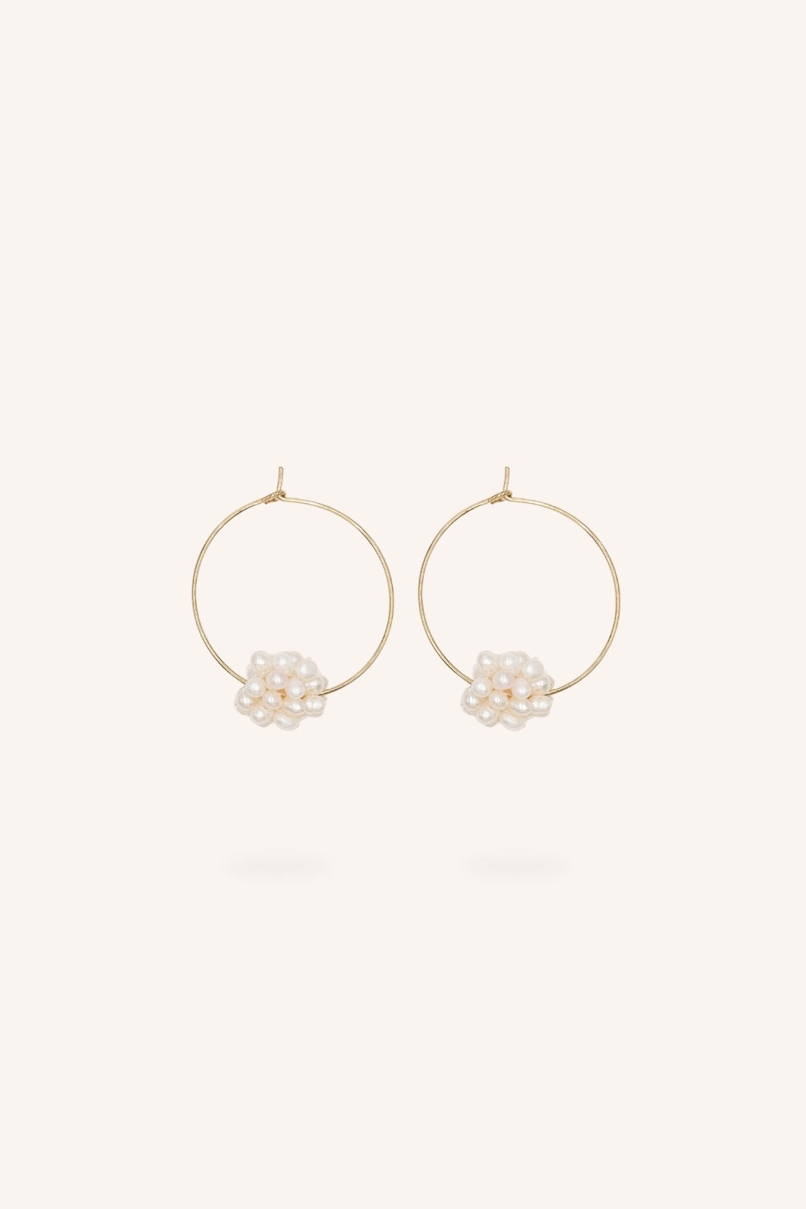 Boucles Bohm Paris - Morya Boucles d'oreilles type Créoles Bohm Paris Perle d'eau douce 