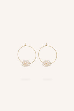 Boucles Bohm Paris - Morya Boucles d'oreilles type Créoles Bohm Paris Perle d'eau douce 