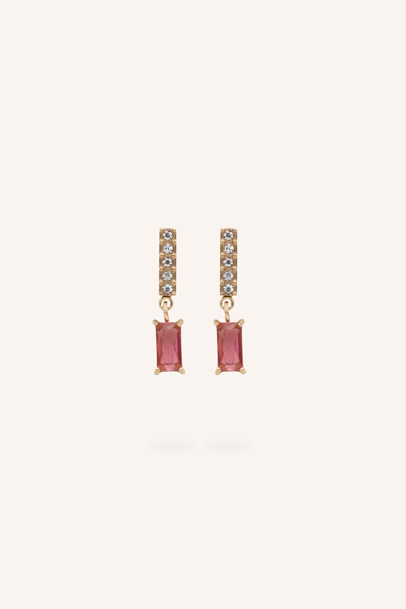 Boucles Bohm Paris - Naëlia Boucles d'oreilles pendantes Bohm Paris Rose 