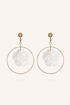 Boucles Bohm Paris - Naelyne Boucles d'oreilles pendantes Bohm Paris Nacre blanche 