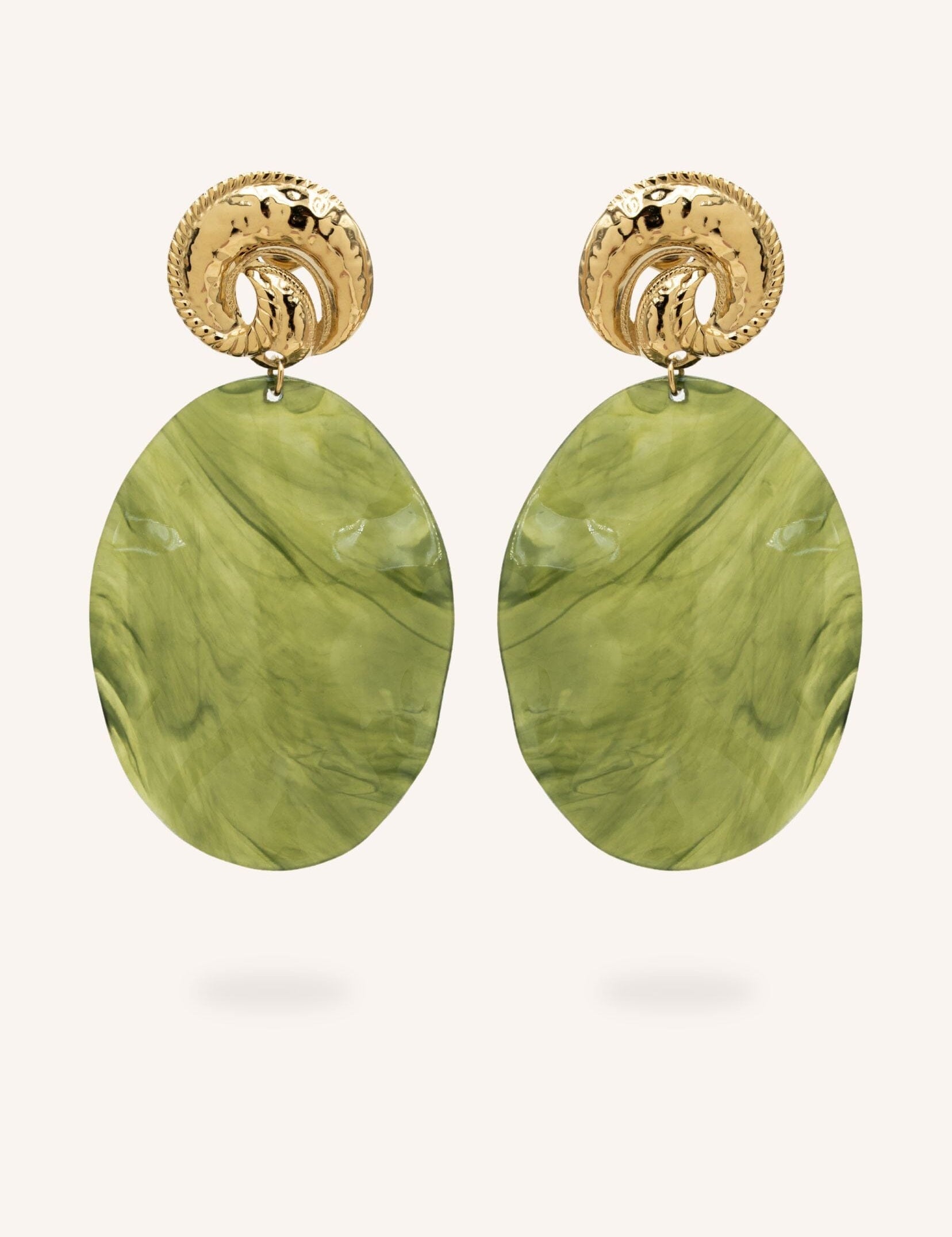 Boucles Bohm Paris - Naïma Boucles d'oreilles pendantes Bohm Paris Kaki 