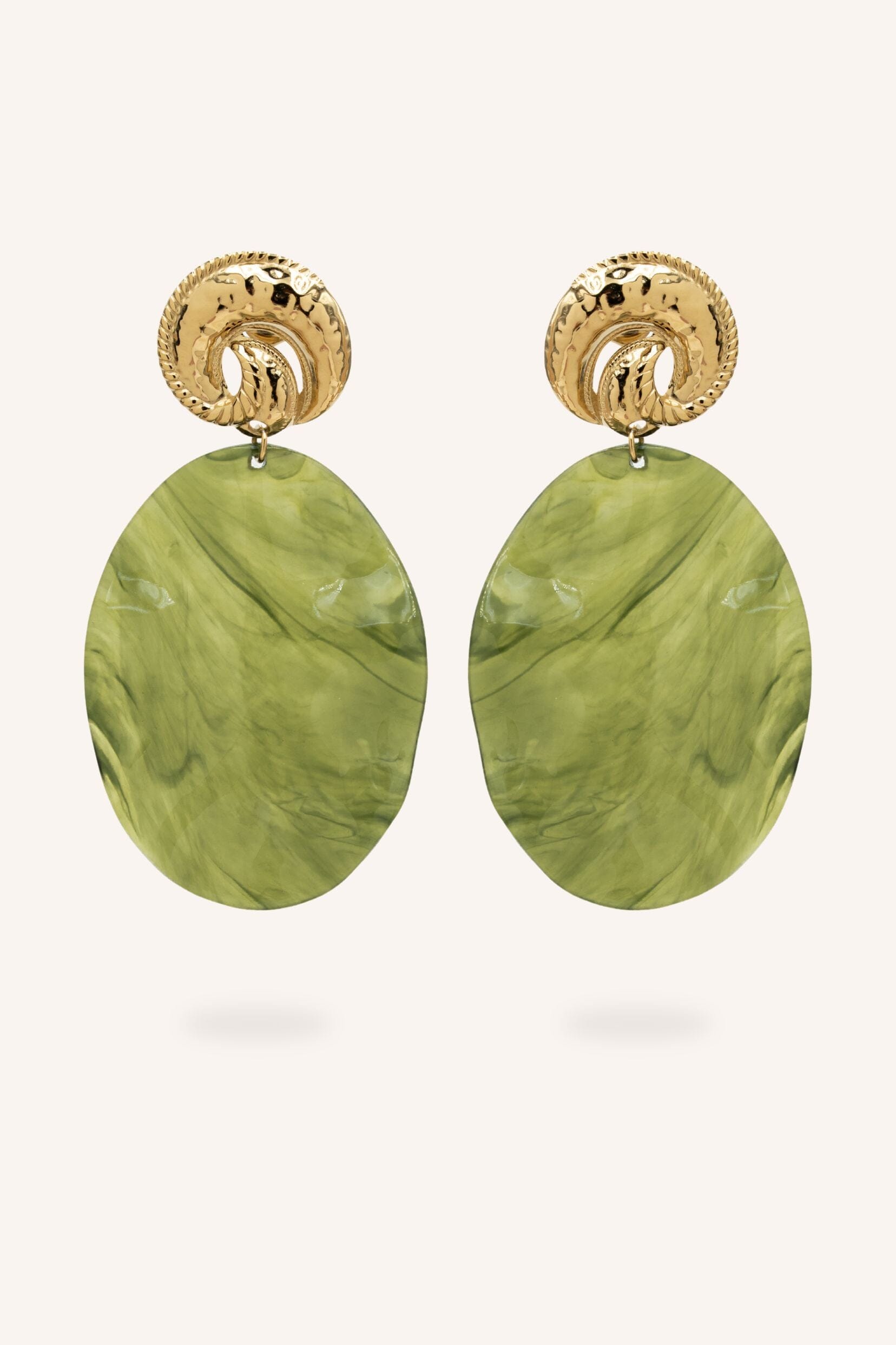 Boucles Bohm Paris - Naïma Boucles d'oreilles pendantes Bohm Paris Kaki 