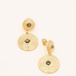 Boucles Bohm Paris - Néora Boucles d'oreilles à Puces Bohm Paris Jaspe vert 
