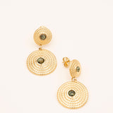 Boucles Bohm Paris - Néora Boucles d'oreilles à Puces Bohm Paris Jaspe vert 
