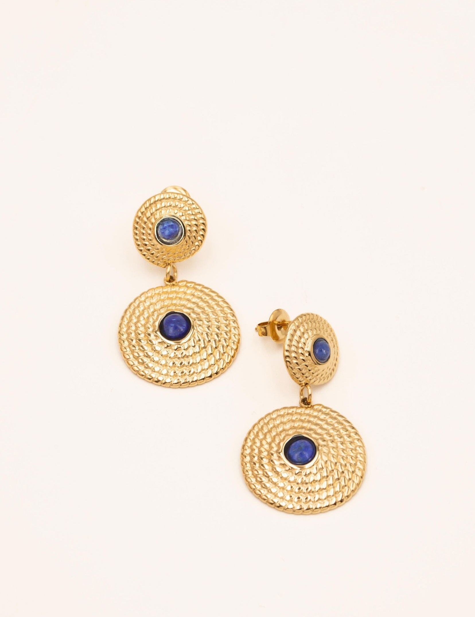 Boucles Bohm Paris - Néora Boucles d'oreilles à Puces Bohm Paris Lapis lazuli 
