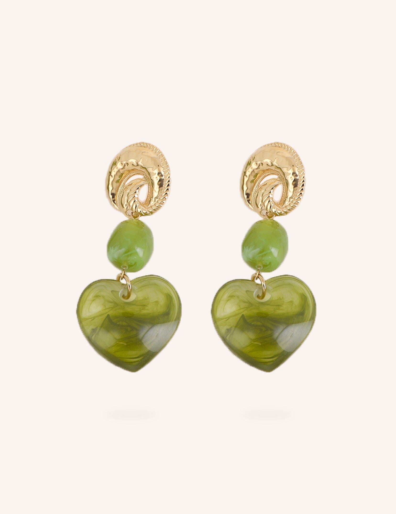 Boucles Bohm Paris - Noriah Boucles d'oreilles pendantes Bohm Paris Kaki 