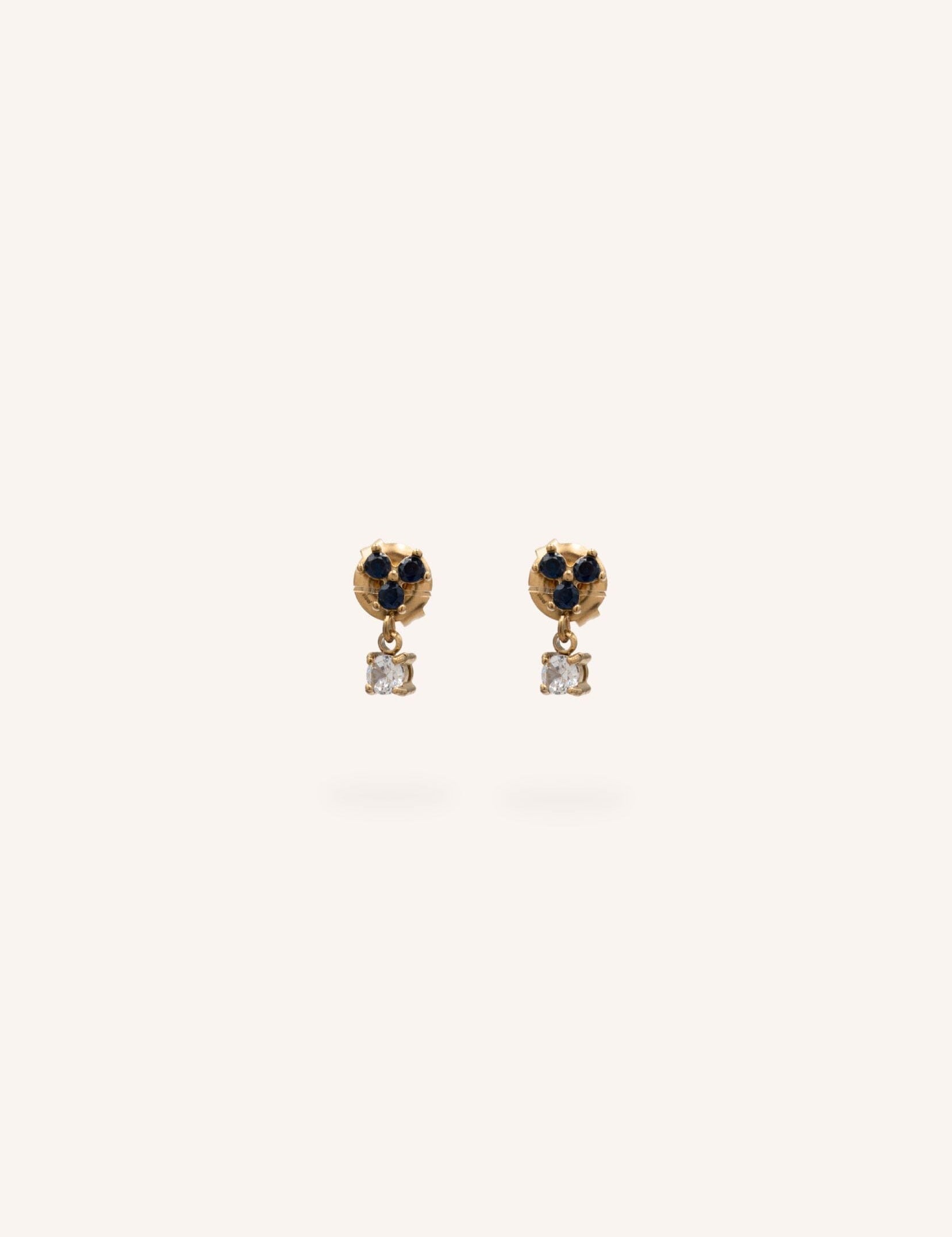 Boucles Bohm Paris - Norya Boucles d'oreilles à puces Bohm Paris Marine 