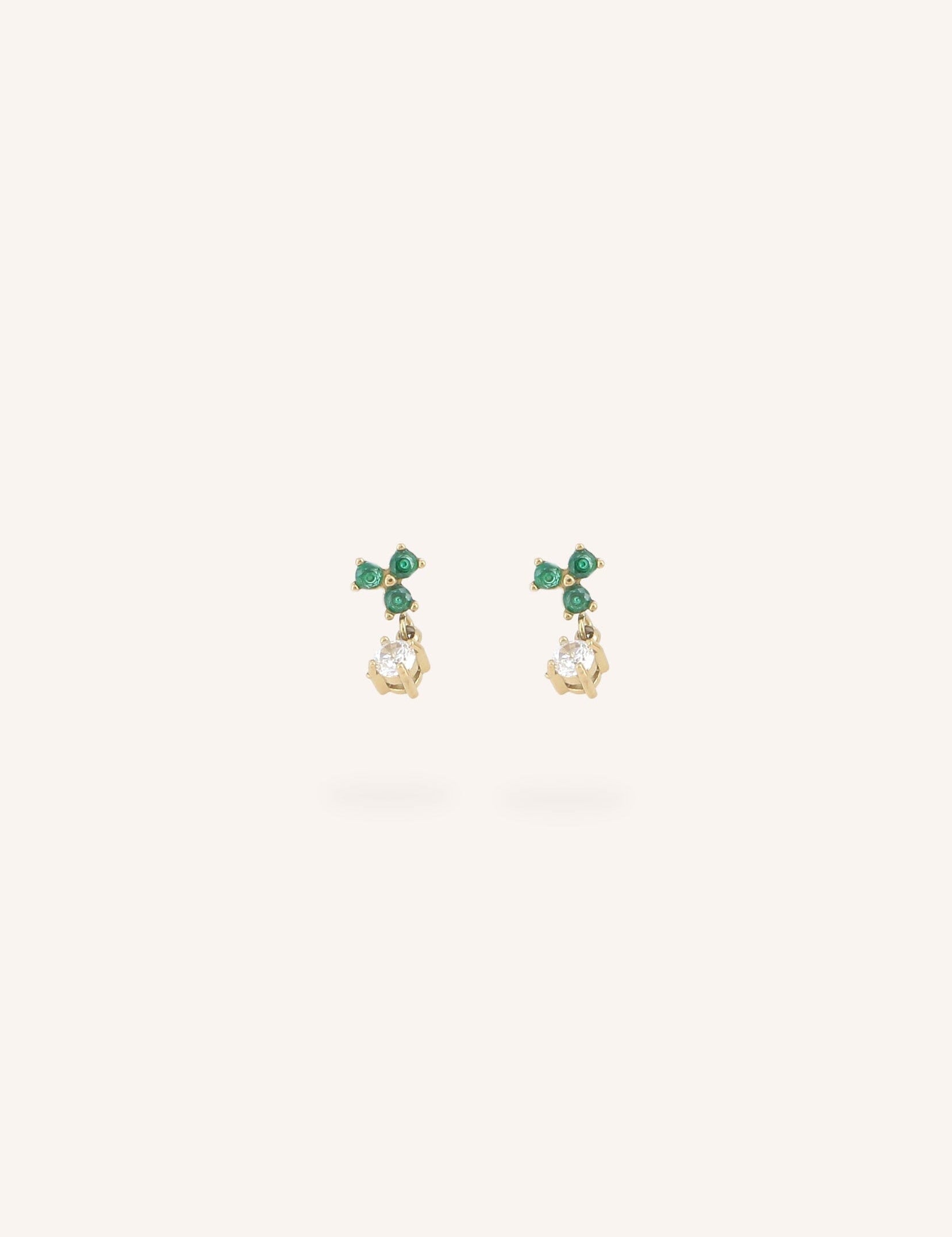Boucles Bohm Paris - Norya Boucles d'oreilles à puces Bohm Paris Vert 